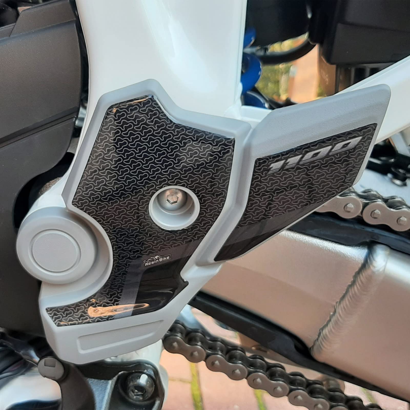Resin Bike Autocollant Moto Compatibles avec Honda CRF1100L Africa Twin Adventure Sports 2021. Protection Seuils de Porte Contre Les Chocs et Les Éraflures. Autocollant 3D Résinés Fabriqué en Italie