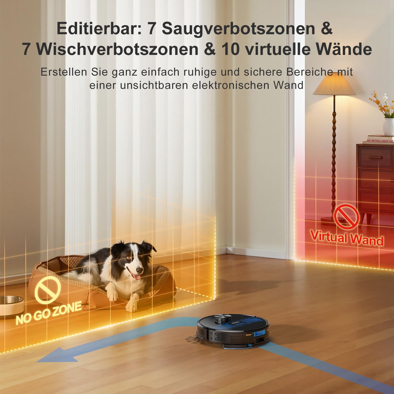 Lubluelu Robot Aspirateur Laveur 4500Pa 3 en 1, Aspirateur Robot Mise à Niveau, 5 Carte Sauvegardable +24 Zones Interdites Modifiables, pour Poils d 'animaux, Sols (SL68 Lubluelu Robot Aspirateur Laveur 4500Pa 3 en 1, Aspirateur Robot Mise à Niveau, 5 Carte Sauvegardable +24 Zones Interdites Modifiables, pour Poils d 'animaux, Sols (SL68