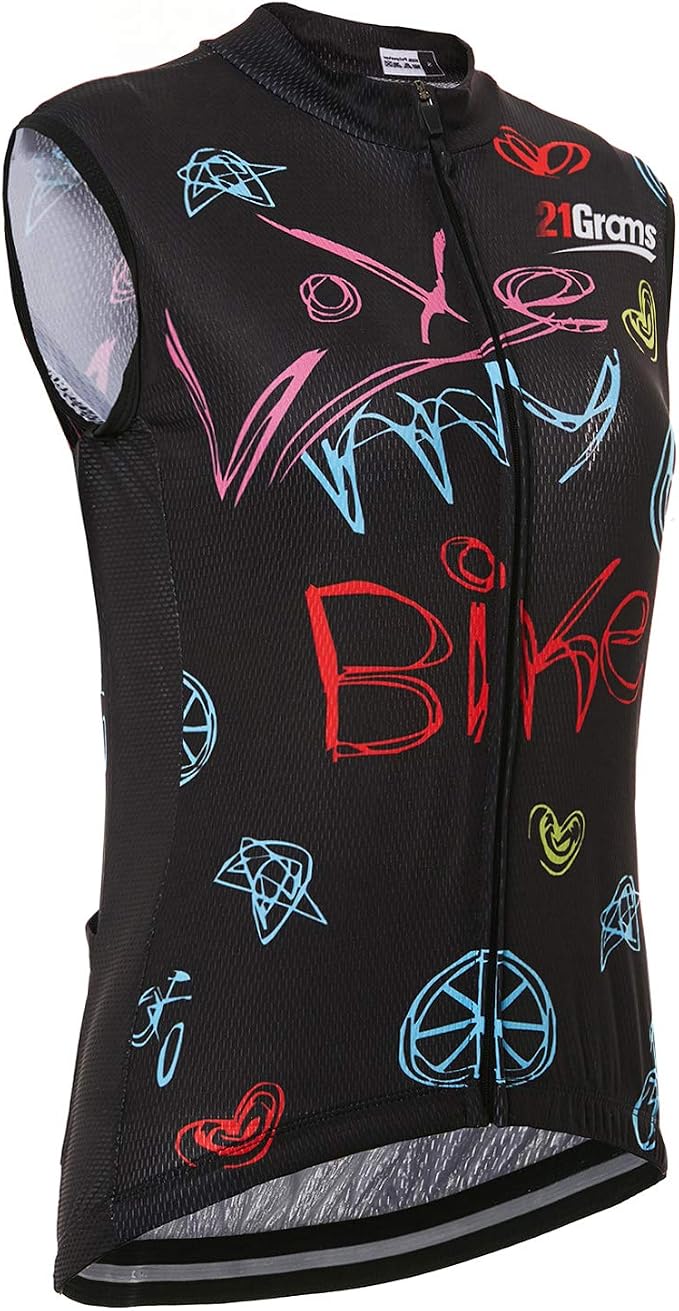 Maglia da ciclismo 21Grams Maglia da ciclismo con zip manica corta da donna  Maglia da bici più traspirante Abbigliamento sportivo da bici aderente  adatto per bici da città Bici da strada  :