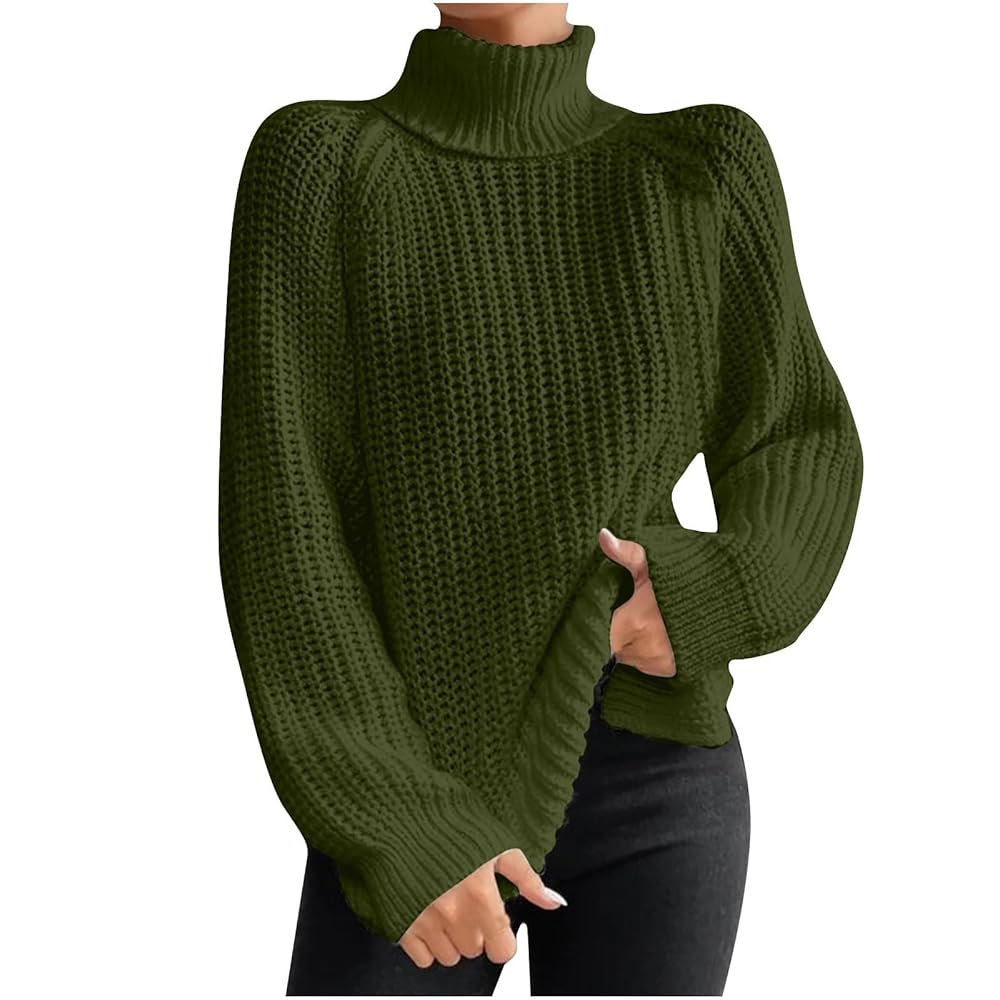 Maglione da Donna a Collo Alto Vendita Prime Maglioni Donna a Maniche  Lunghe Vintage Maglioni a Maglia da Donna Casual Moda Tinta Unita Maglione  Tops Elegante vestibilit� Classica Autunno Inverno : Amazon.it:
