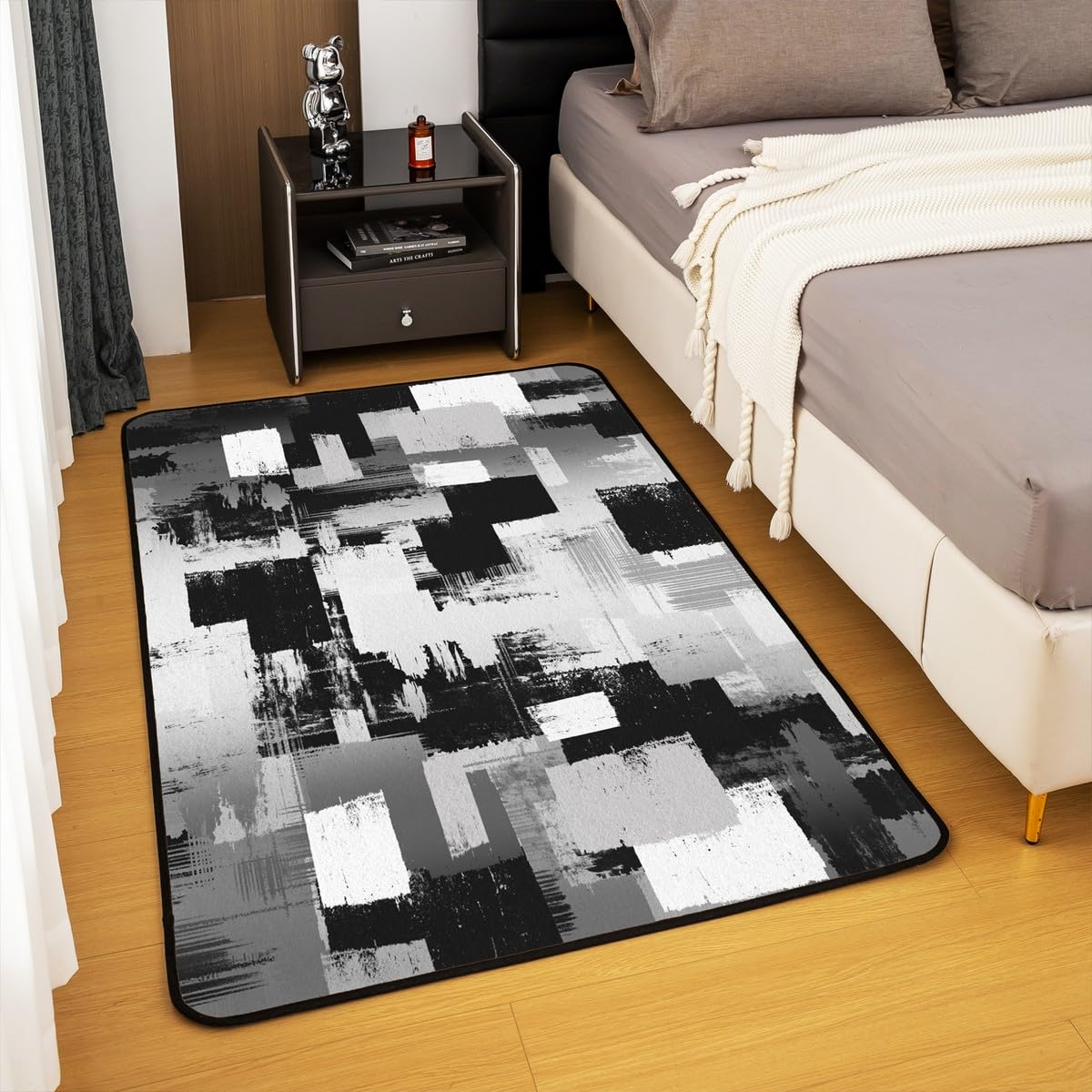 Dywan dla dzieci z abstrakcyjnym obszarem 100 x 150 cm, vintage, niechlujny, rdzy, dywany do salonu, dla chłopców, dziewcząt, nastolatków, sztuka nowoczesna, zestaw dywaników dekoracyjnych,