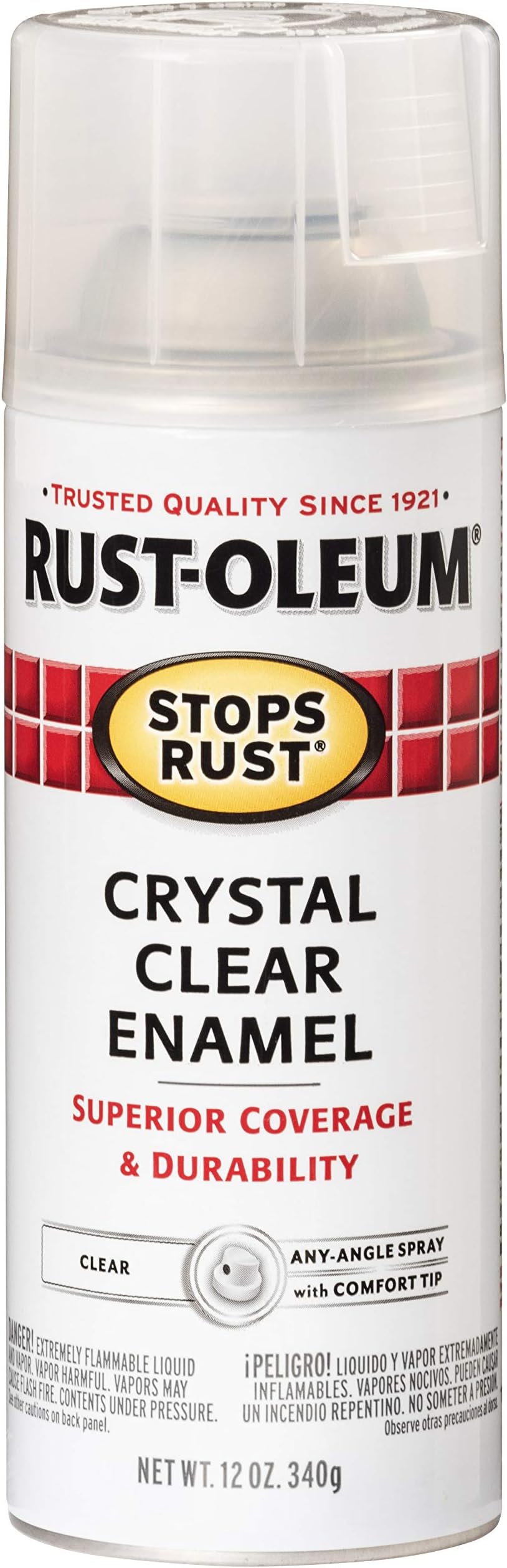 Rust-Oleum 7701830-2PK Stops Rust Spray Paint, 12 Oz, Gloss Crystal Clear, 2 Pack