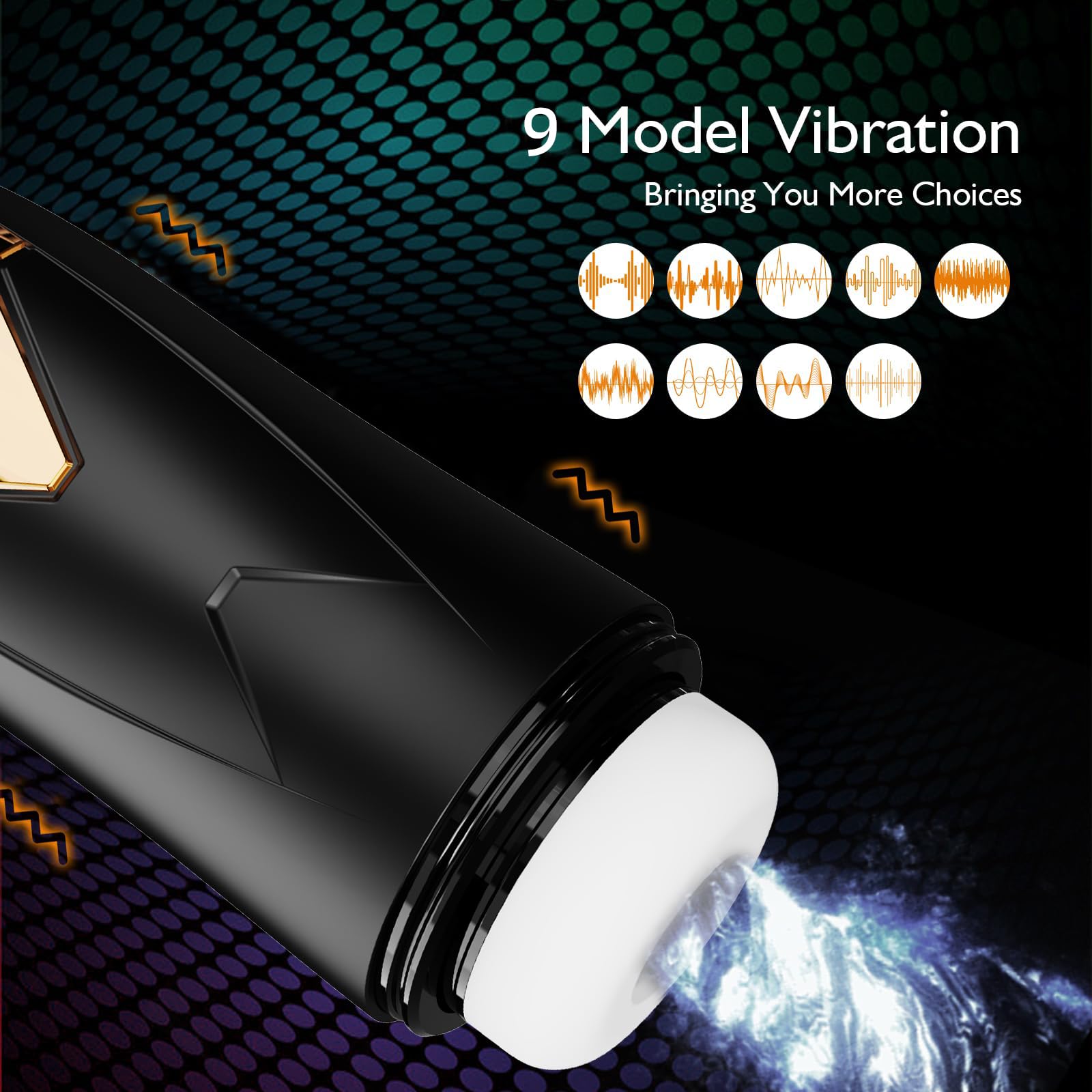 Masturbatore elettrico Tazza 9tion con 4 funzioni Telescopio Giocattoli del sesso per gli uomini masturbarsi schermo LCD Masturbatori vagina Rhea
