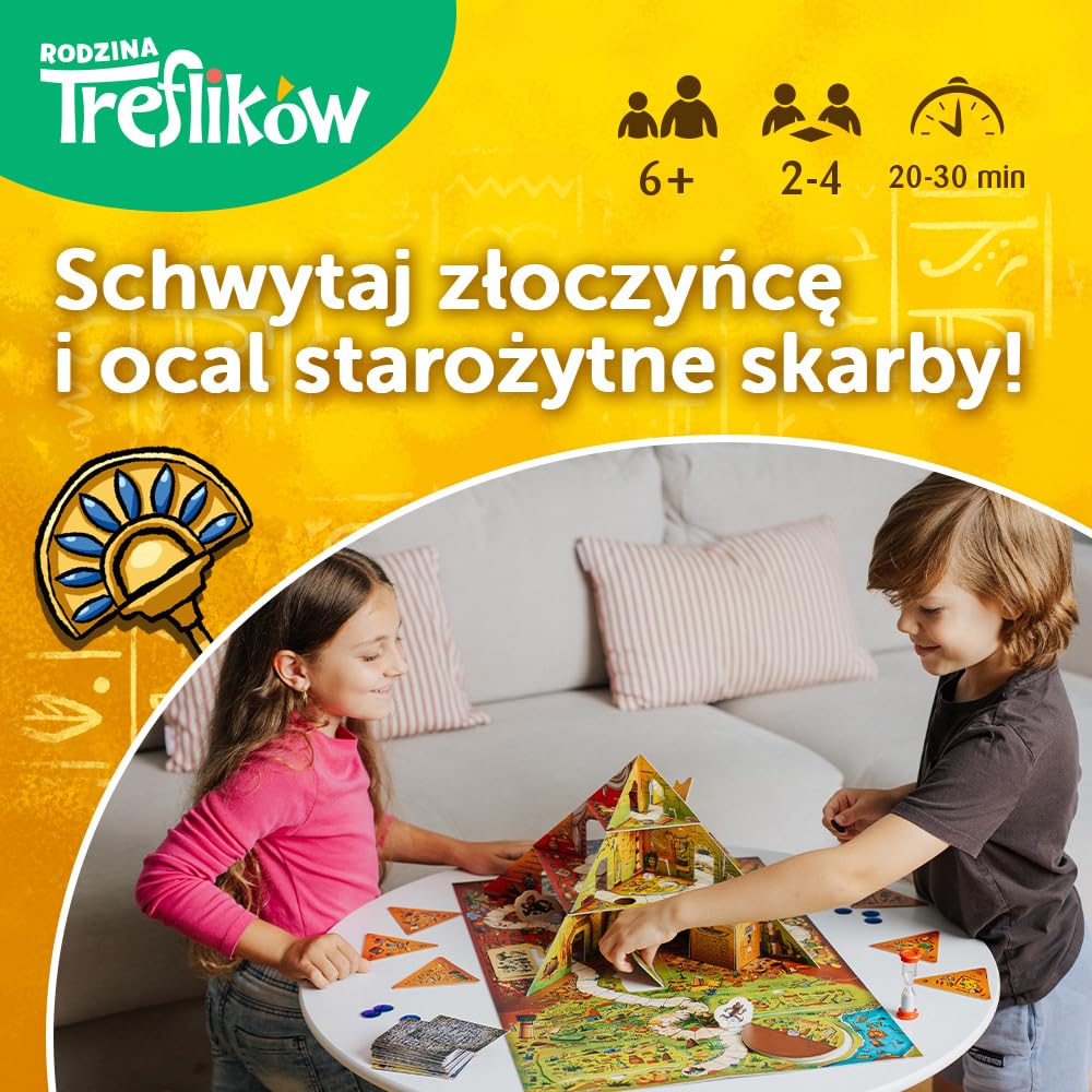 Trefl - Gra Spy Guy, Piramida, Gra Rodzinna | Dla Dzieci i Dorosłych 6+, Kooperacyjna Gra Obserwacyjna, Przestrzenna Plansza z Ruchomymi Elementami