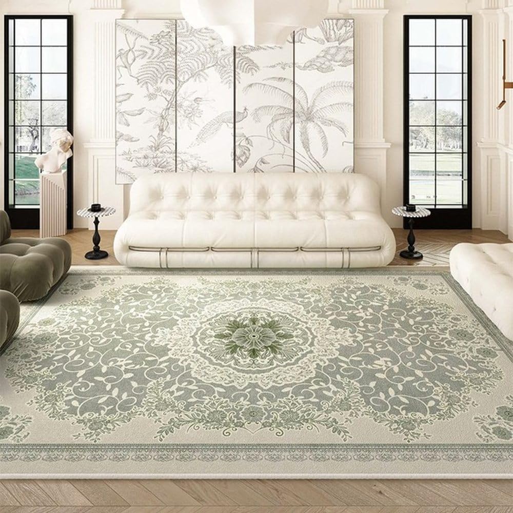 Tapis rétro Art Luxe facile d'entretien pour éliminer la poussière du chevet