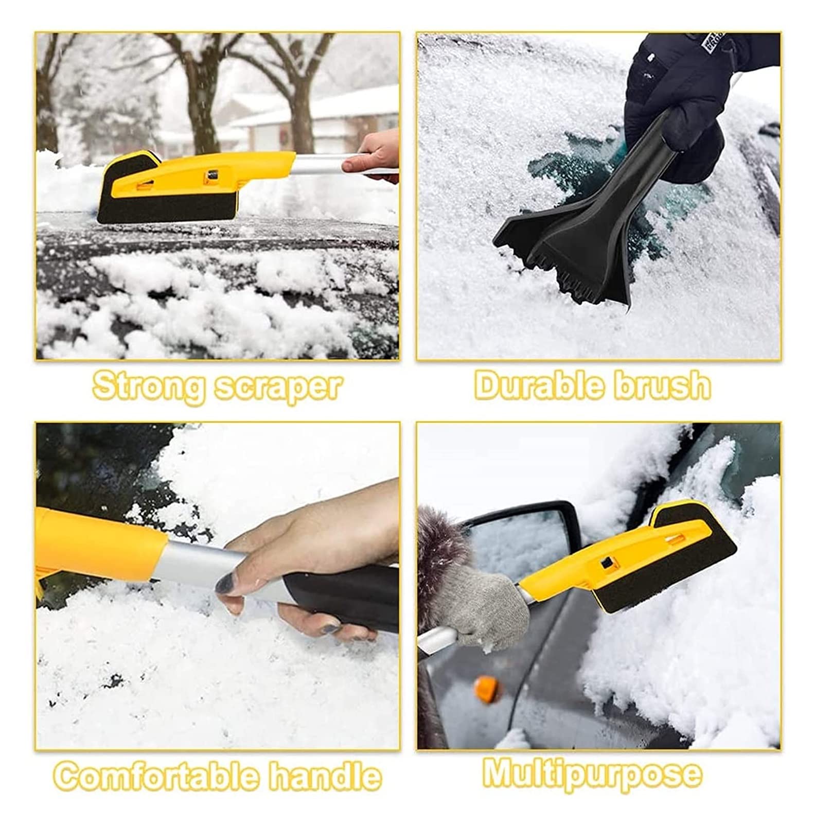 XMING Scraper e Pennello Automobile, raschietti di Ghiaccio for Il Parabrezza Automobile, Raschietto di Ghiaccio della Finestra Automobile, Pala della rimozione della Neve Automobile