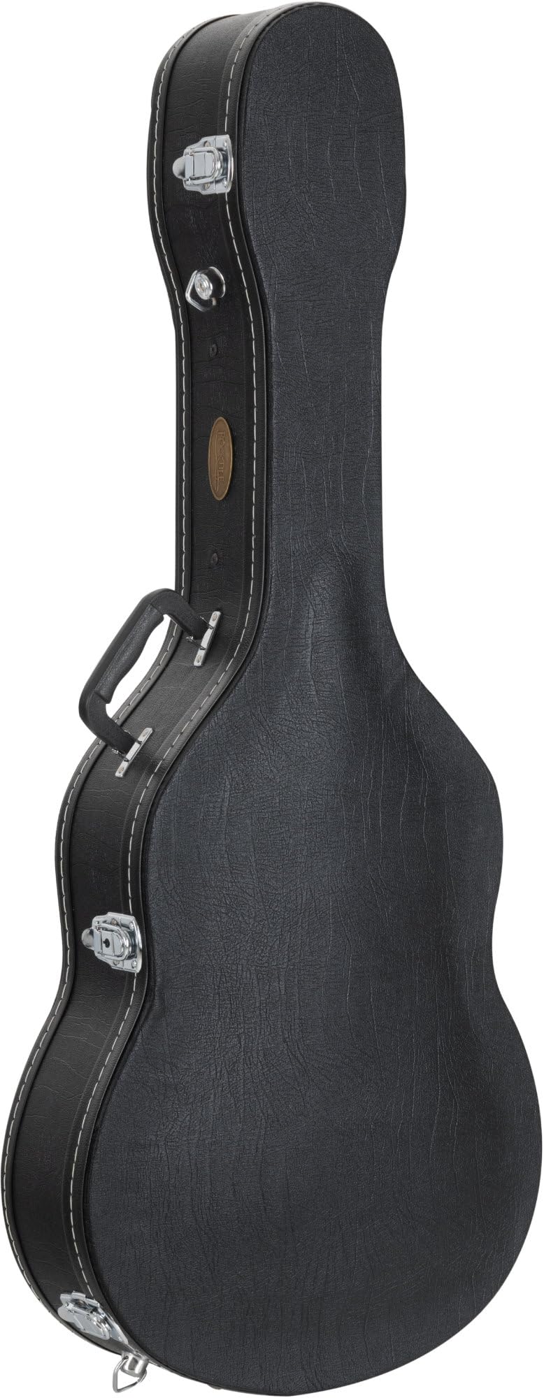 ROCKTILE Custodia Deluxe Per Chitarra Classica - Custodia Robusta Per Chitarra Classica E Da Concerto - Pelle Sintetica Con Morbida Fodera Interna - Scomparto Integrato E Maniglia - Bloccabile - Nero