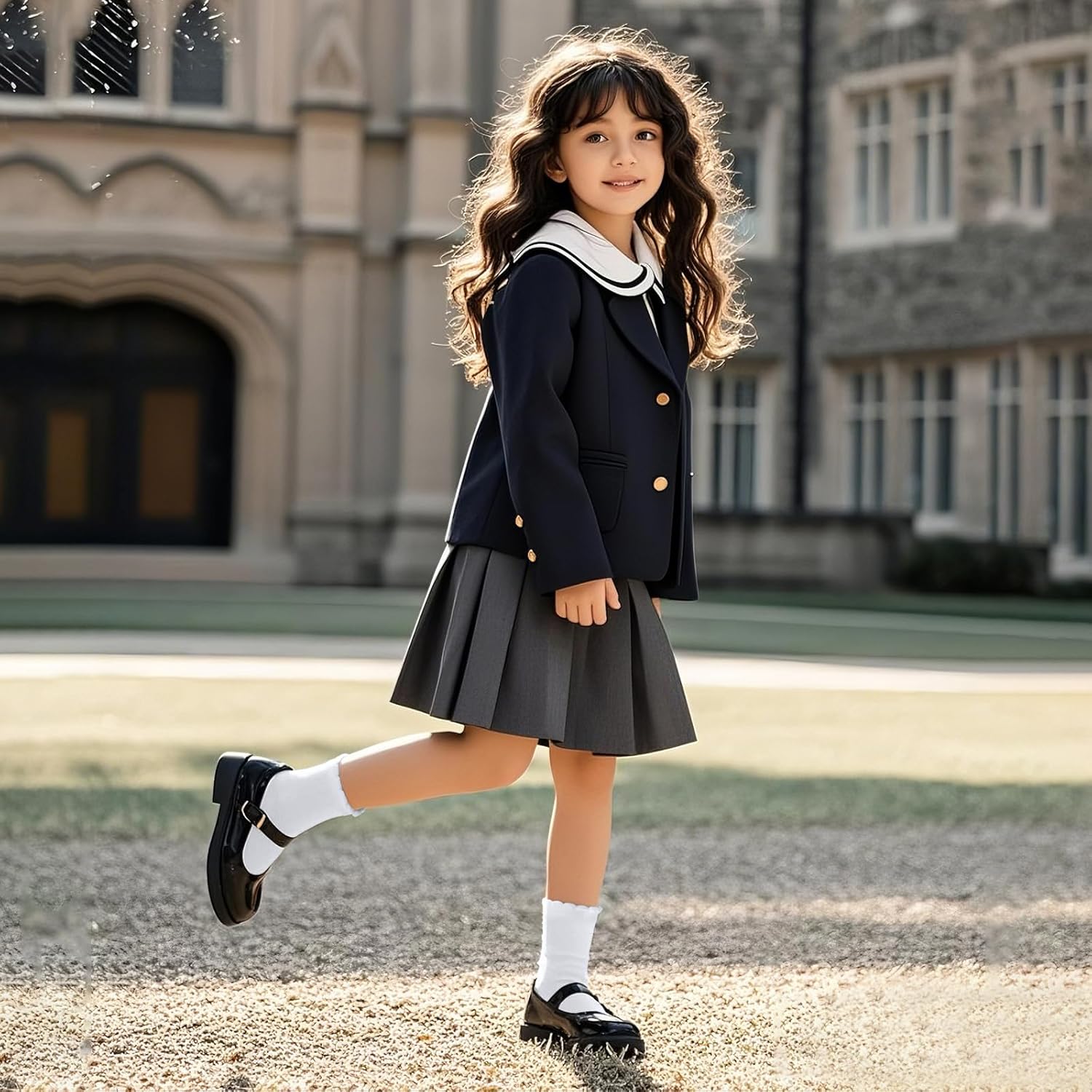 Witwot 6 Pairs Girls White Socks Soft Cotton Ruffle Sock School Uniform Dress Socks Size 5-12 Years - Image 7