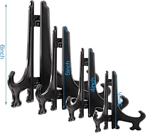 Miniatura 3 de Boao 24 soportes de placa de caballete de plástico para exhibir marcos de fotos de 3456 pulgadas, caballete de plástico para exhibir tarjetas,