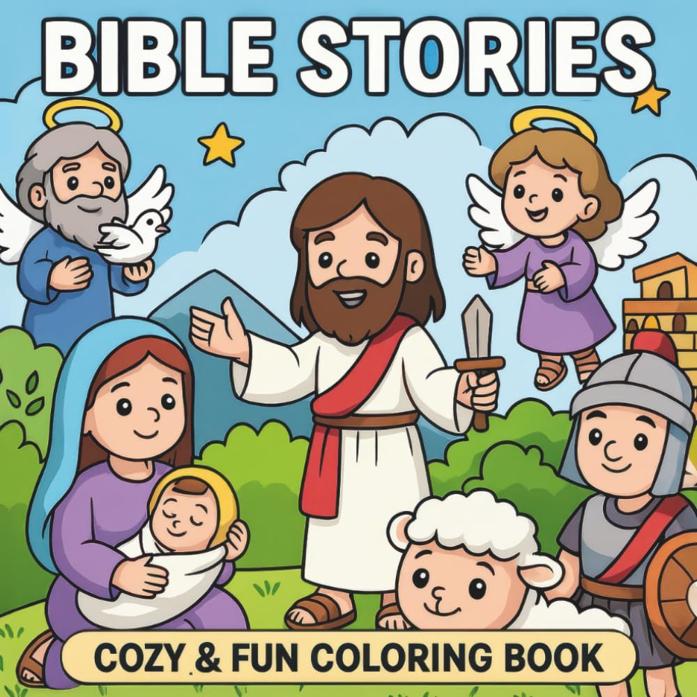 Bible Stories Cozy and Fun Coloring Book: Life of Jesus Coloring With Bold and Easy Images | Miracles of Jesus for Coloring for Kids