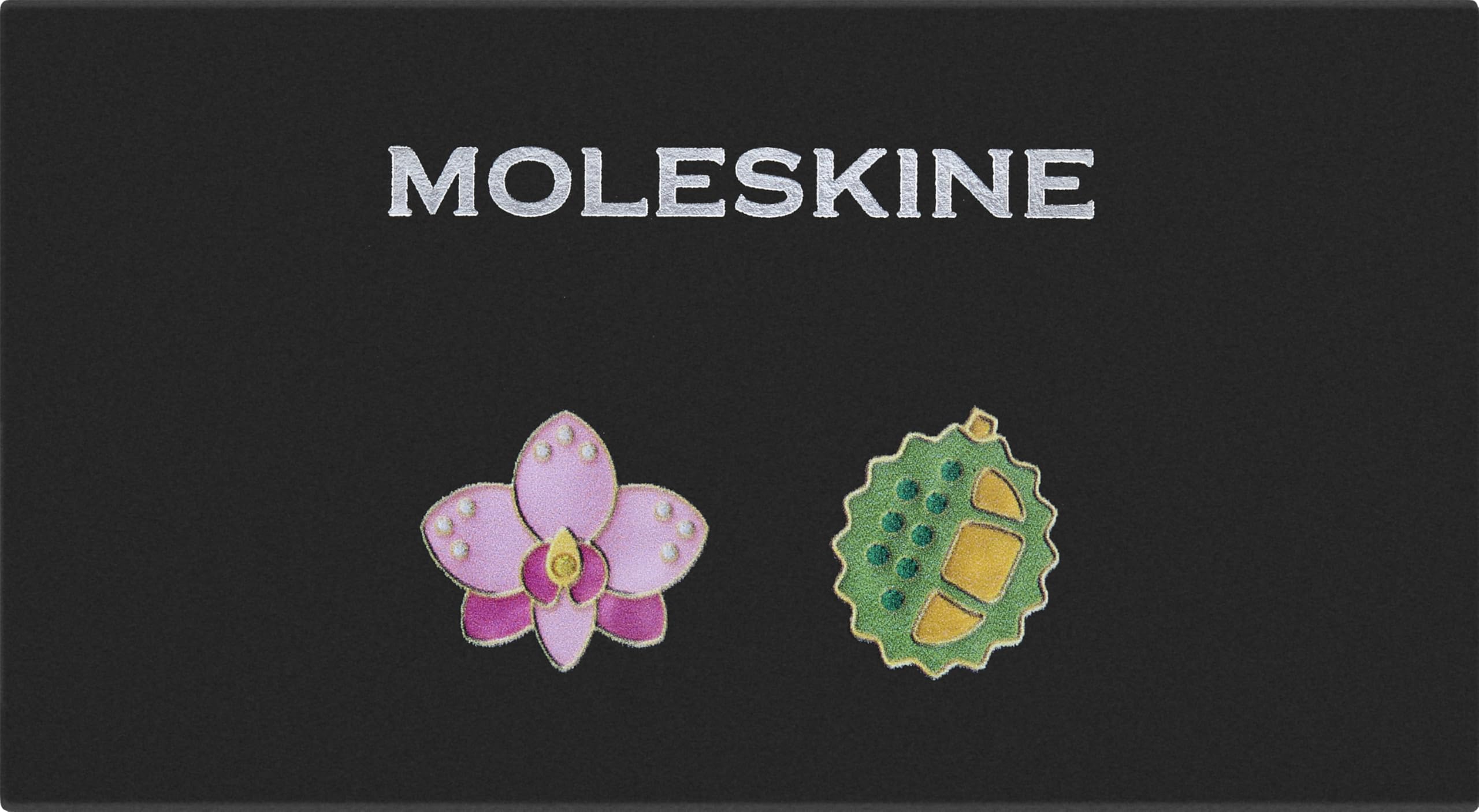 Moleskine Country Pins Singapur (2er-Set), Orchidee+ Durian