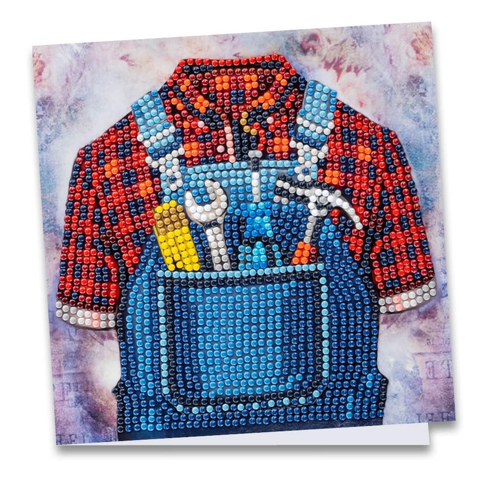 Ideen Mit Herz Craftsmen Diamond Painting Greeting Card | 16Cm X 16Cm | 370Gsm | Includes Envelope & Tools (Craftsman)
