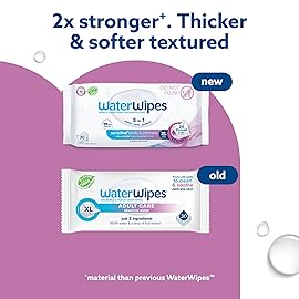 WaterWipes Sensitive+ Body & Intimate Wipes, 3-In-1 Cleans, Cares, Protects, 99.9% Water, Unscented & Hypoallergenic Hygiene Wet Wipes, Adult Care, 30 Wipes (1 Packs)