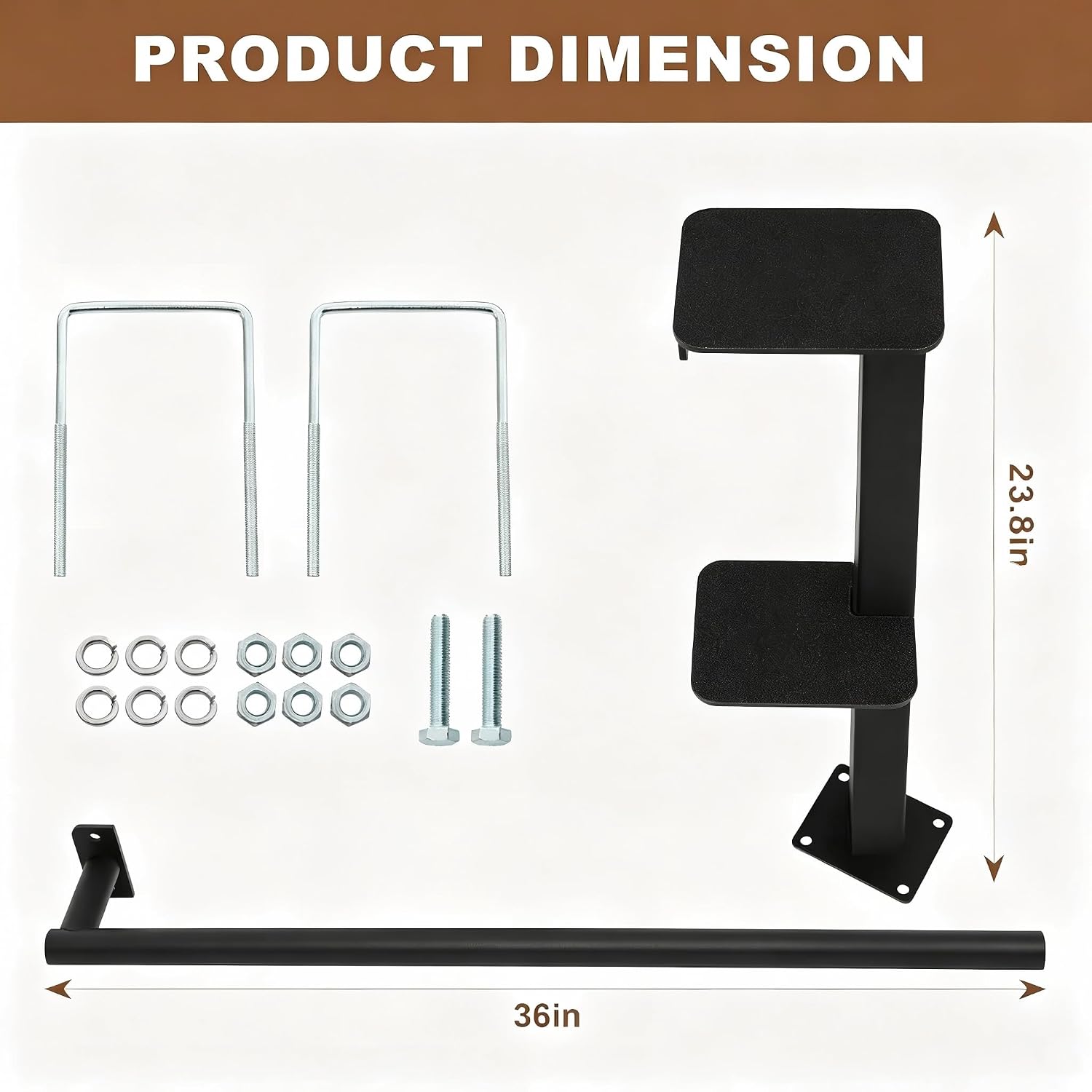 Boat Trailer Steps with Safety Handle, Non-Slip 450lb HD