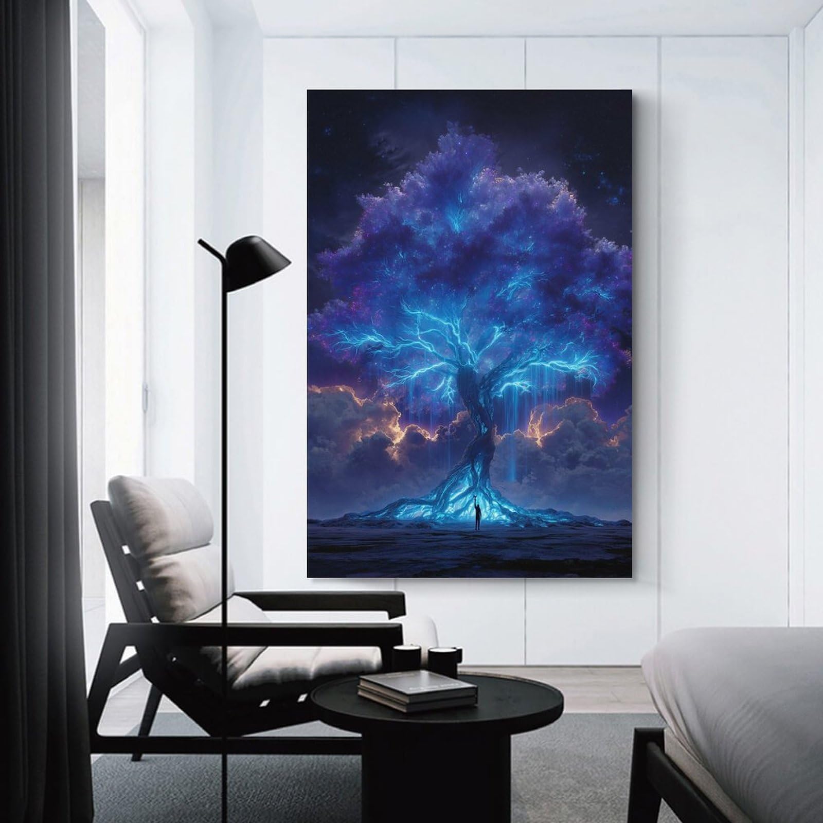 Junmoney Mystical Tree Canvas Wall Art 24x36inch(60x90cm), for Art Walls, Layered Displays Or Homes, Decorative Artwork with Flexible Styling