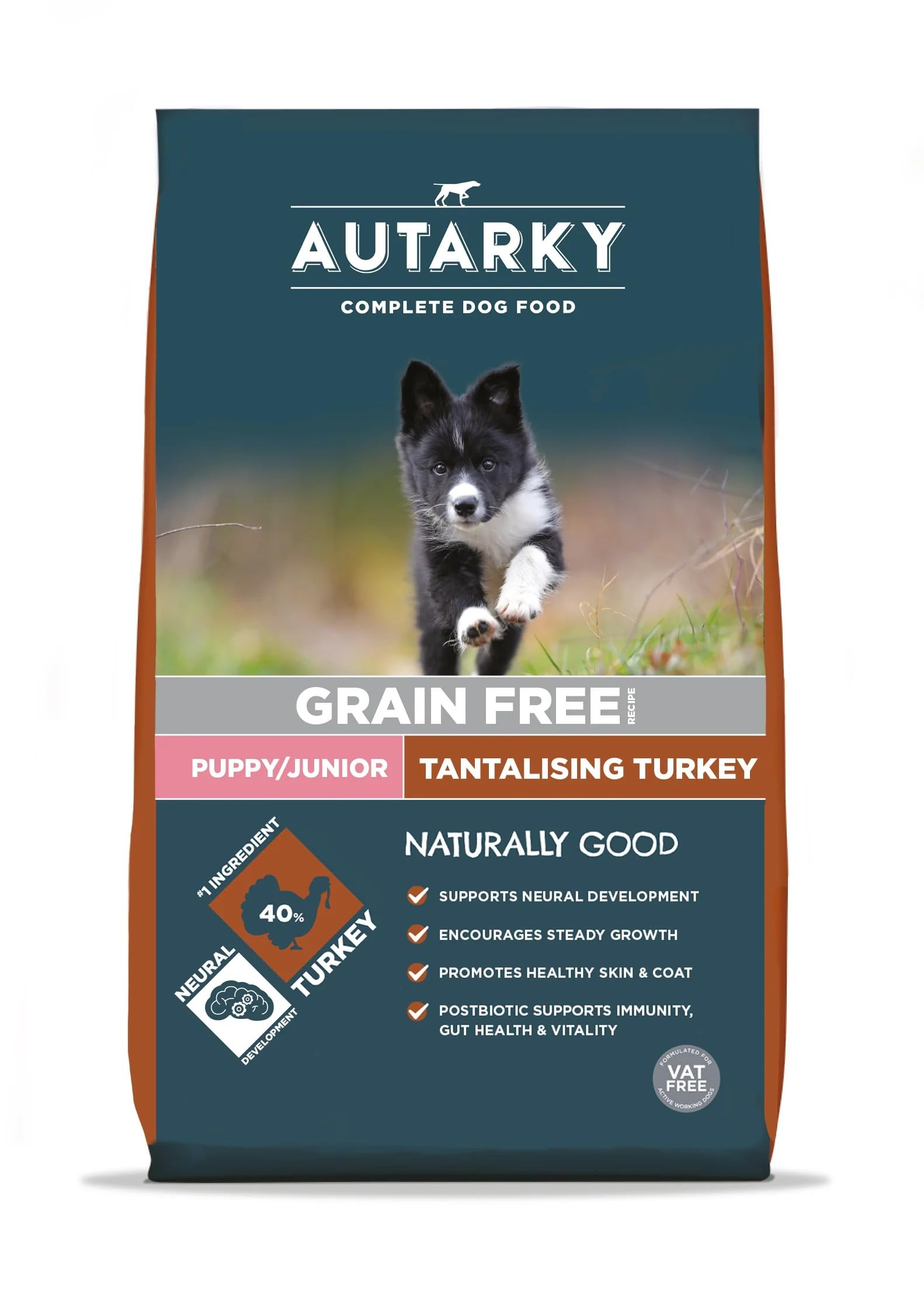 Autarky Free Puppy Food Tantalising Turkey - Grain 2Kg