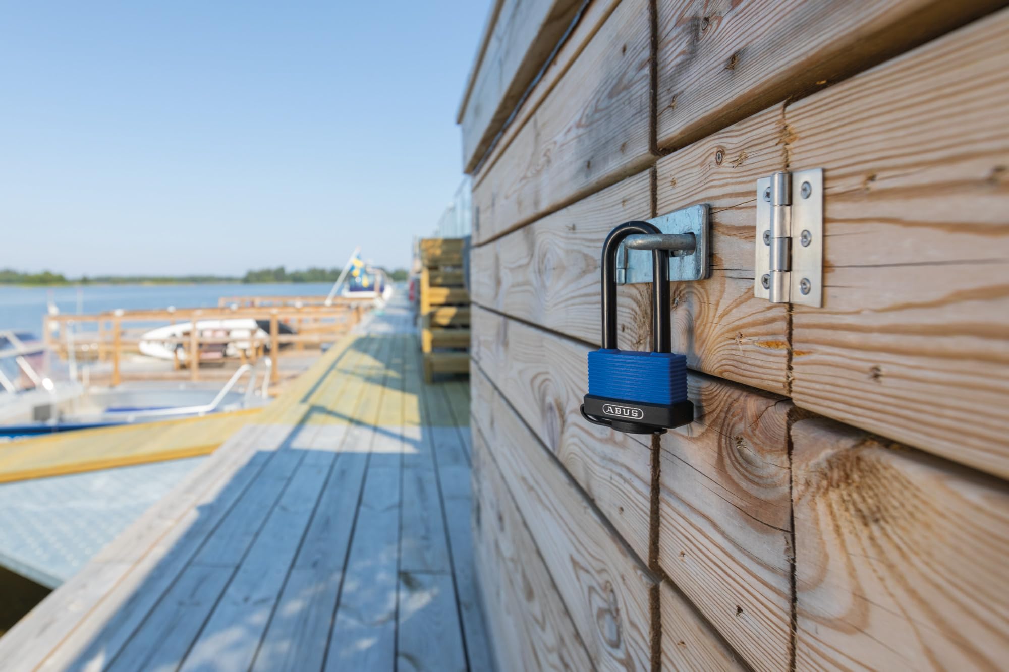 Abus 70IB/45Hb-63 KD azul todo tipo de clima candado de latón con grillete de acero inoxidable llave de 2.5 pulgadas con funda impermeable y diferentes (