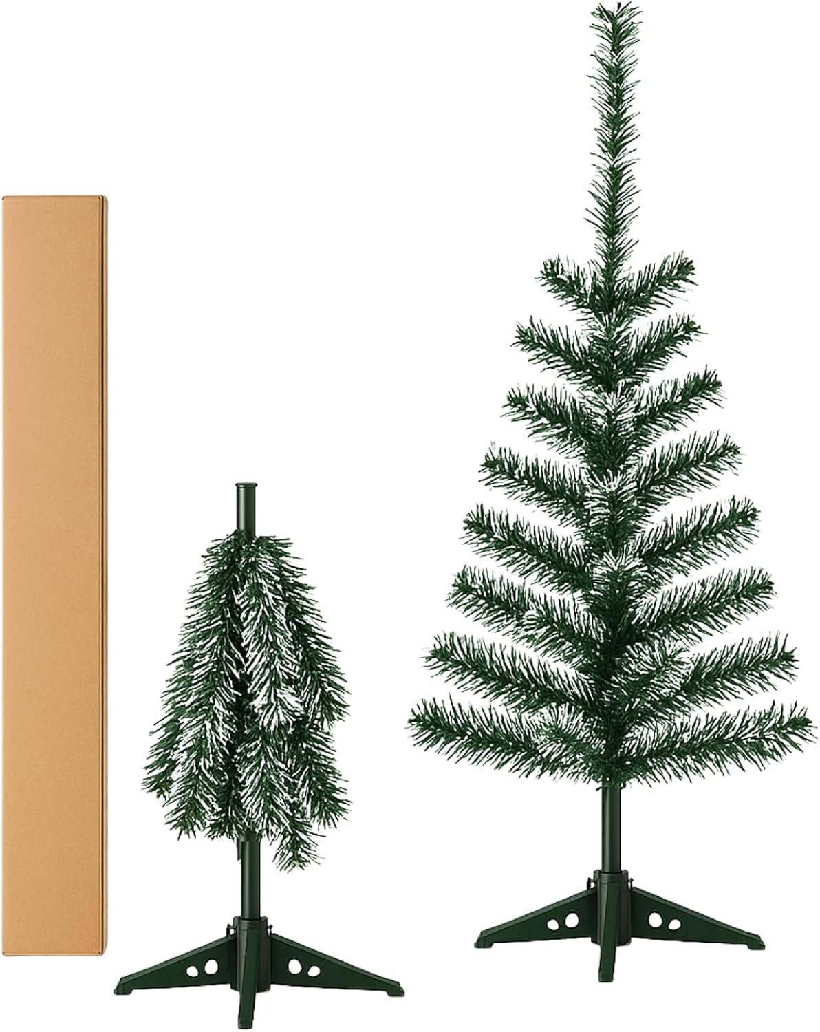 Árvore de Natal Nevada 60cm com 50 Galhos | Compacta, Decorativa e Encantadora | Verde e Branco | Ideal para Mesas, Aparadores e Ambientes Pequenos - Lene