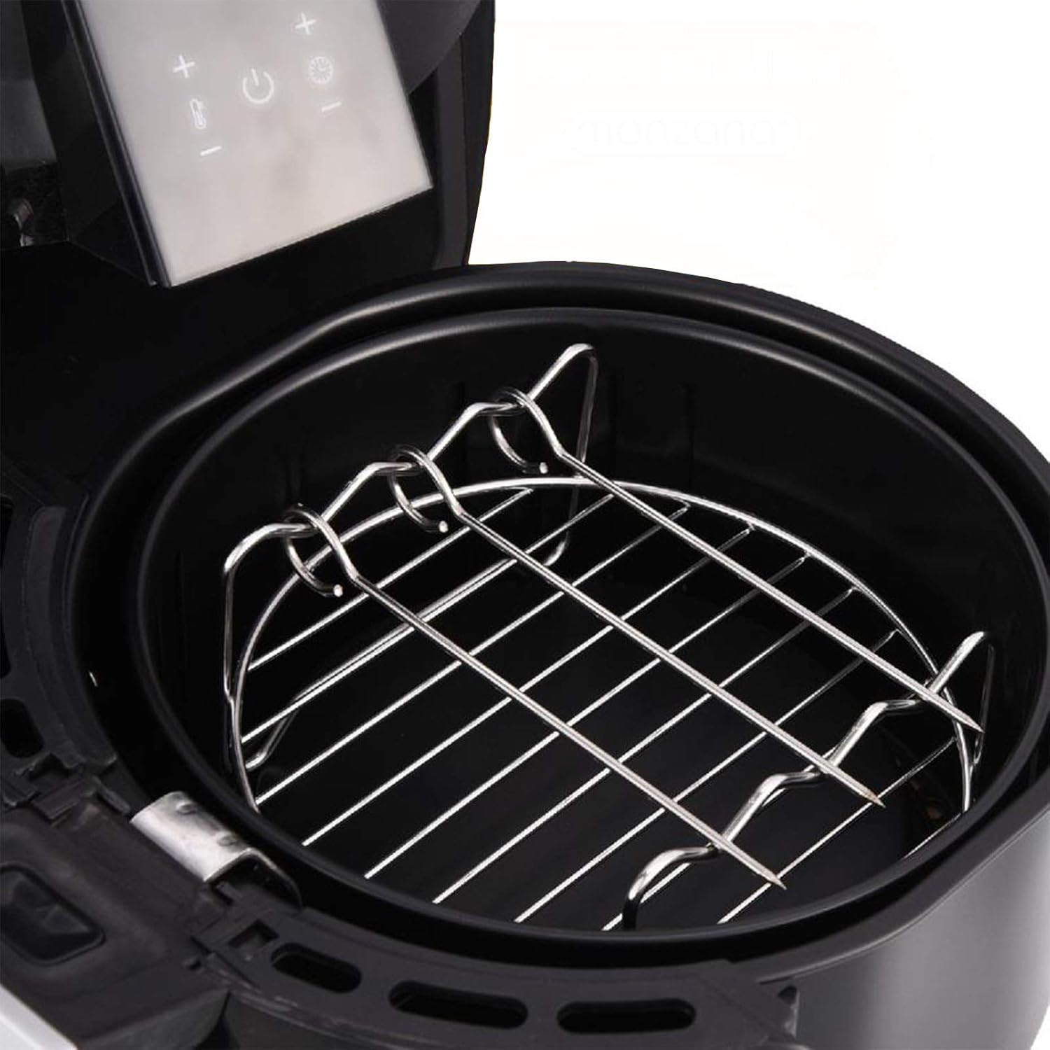 Air fryer accessories 7 inch 10 Pcs Set, with Non-Stick Coating, Suitable for air Fryer Accessories of 5.2-5.8QT (Black, 19CM) : Home & Kitchen