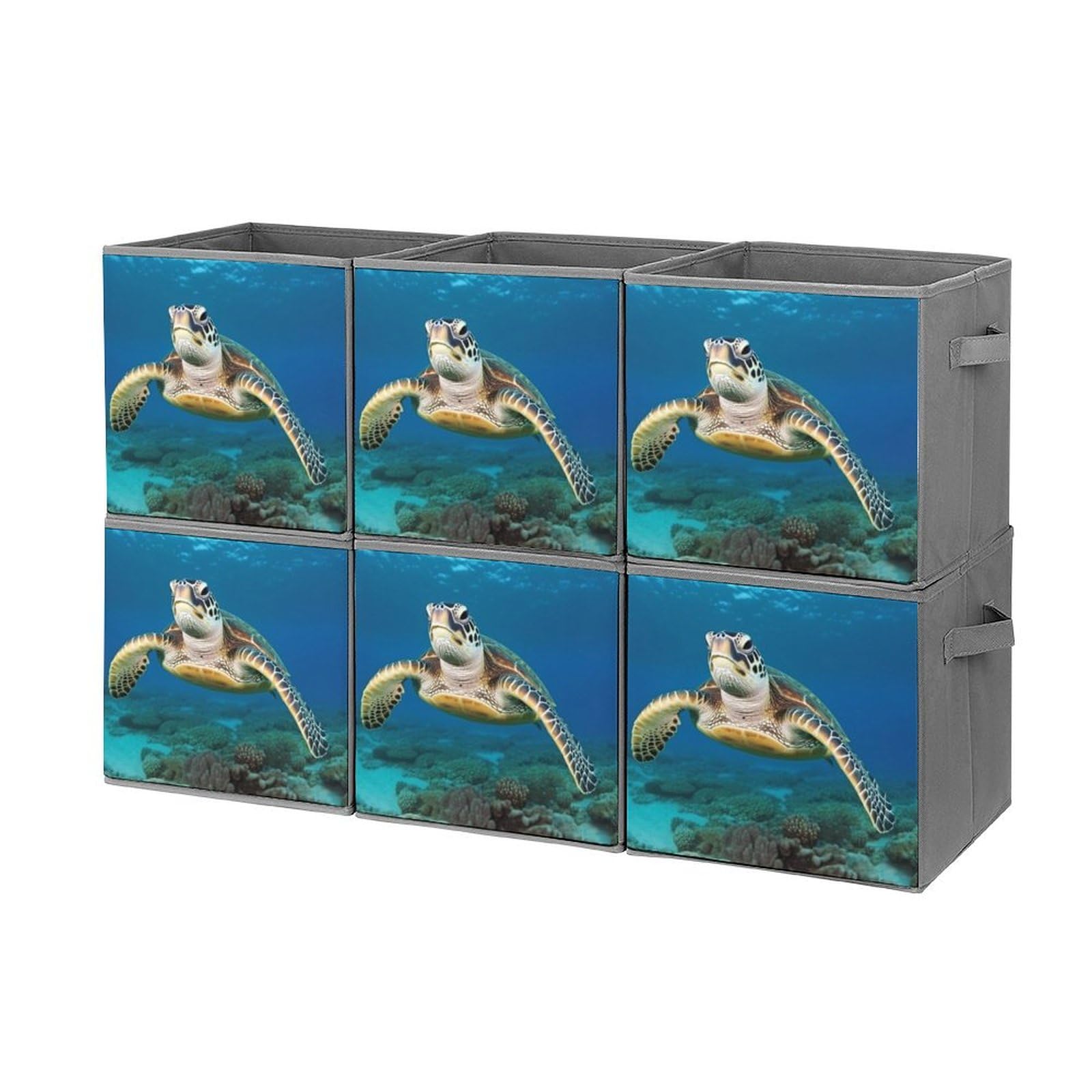 Rangement vêtements efficace contre le désordre avec ce lot de 6 bacs pliables 27,6cm