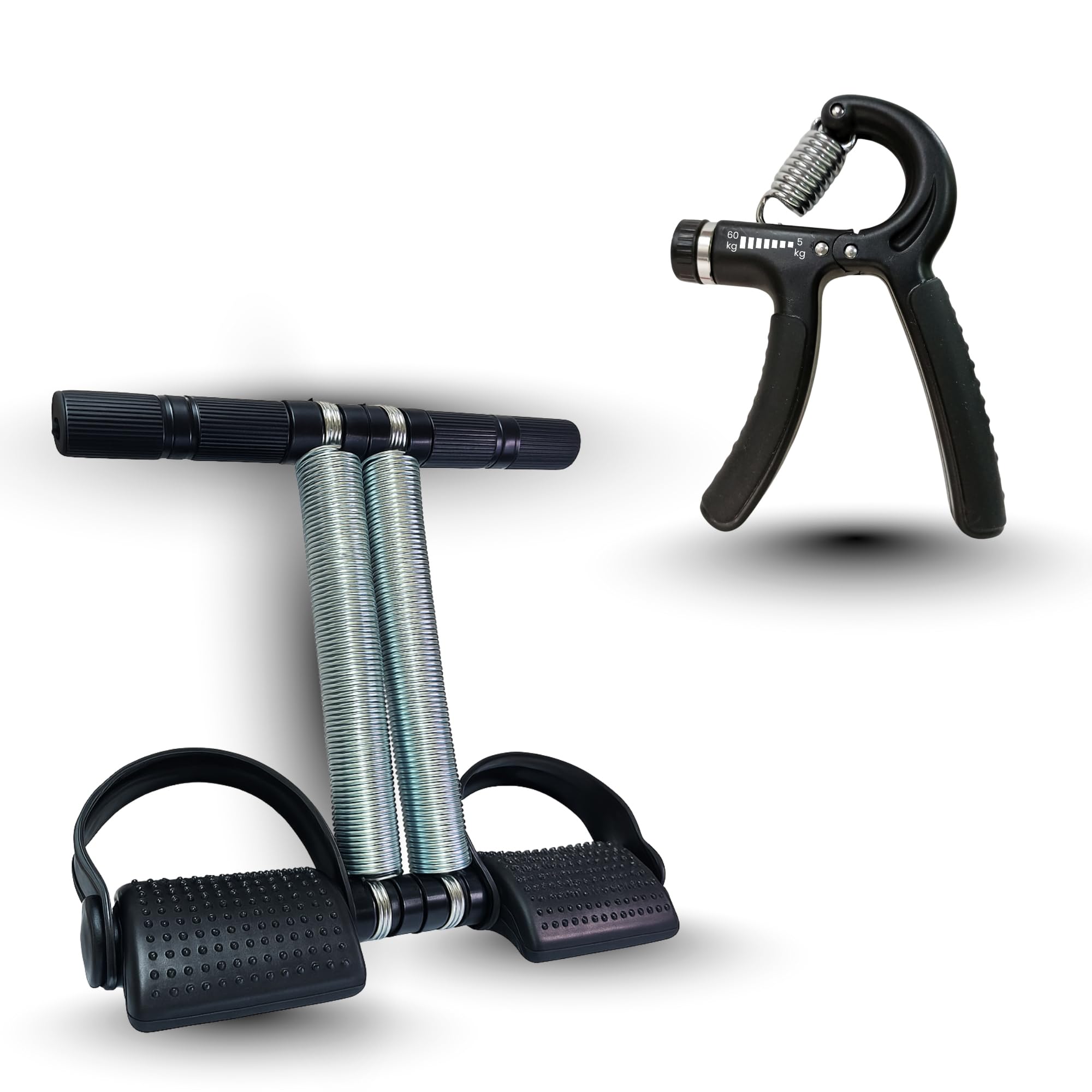 Tummy Trimmer with Spring Resistance Training with Advanced Adjustable Hand Gripper Dial 5 to 60 kg – Double Spring Abdominal Exerciser | Home Workout Equipment for Ladies at Home and Men (Double Spring Tummy Trimmer + Adjustable Hand Gripper 5 to 60 kg)-picture-35