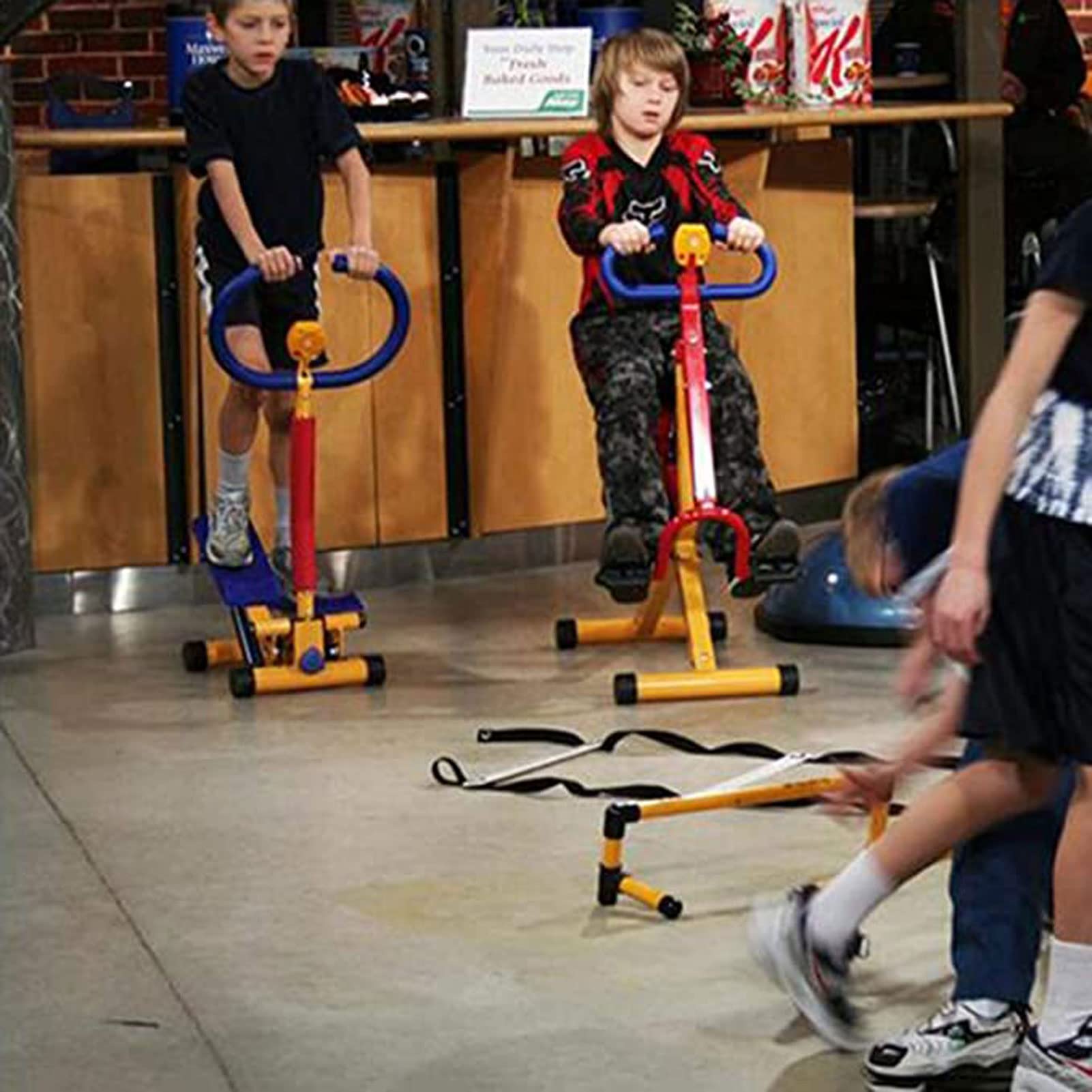 Mini Stepper per Esercizi a Pedale Non motorizzato per Bambini, con Monitor LCD, corrimano, carico Massimo 80 kg, Regalo di Compleanno per Ragazzo e Ragazza.