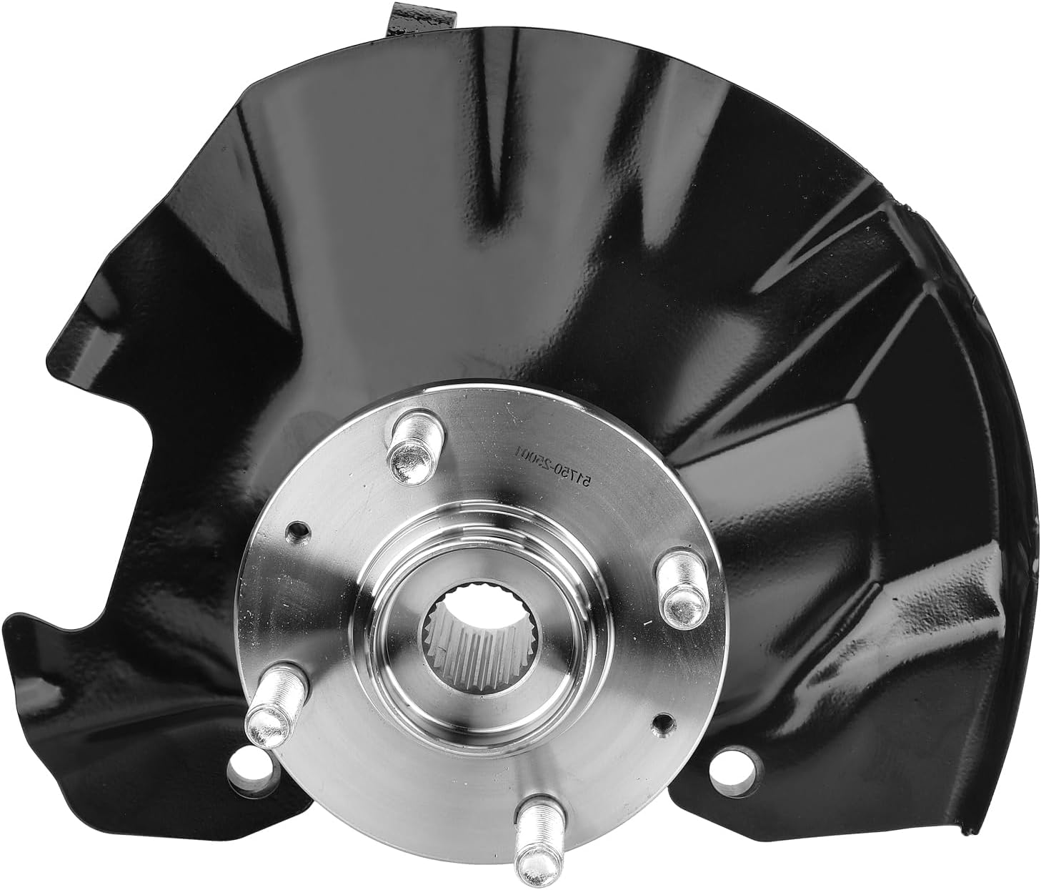 Front Steering Knuckle & Wheel Bearing Hub Assembly Compatible with Kia Rio 2006-2009, Rio5 2006-2009,Hyundai Accent 2006-2011,Right Passenger Side Replaces #517161G100