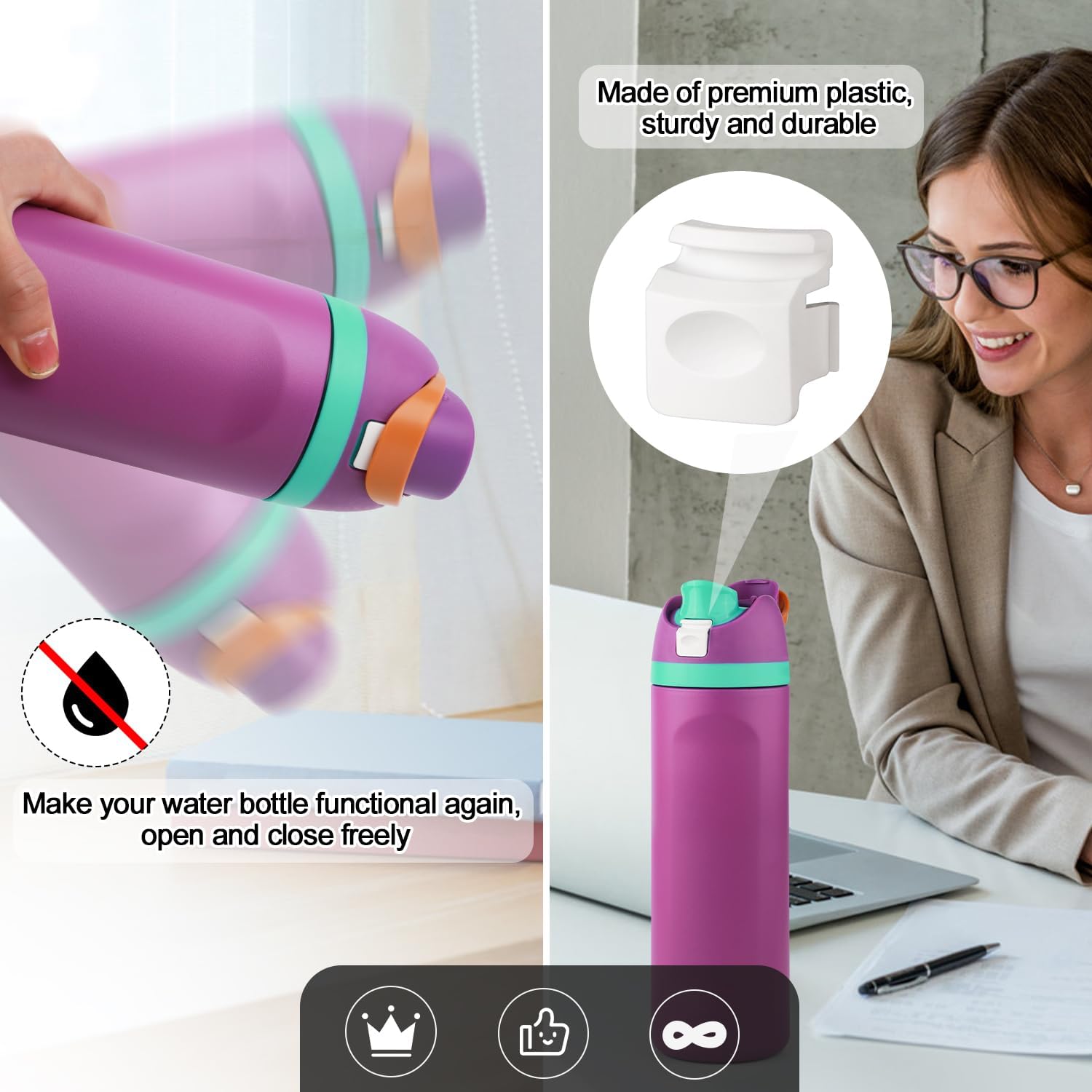 Lot De 4 Boutons De Rechange Compatibles Avec Owala FreeSip De 680,4 G