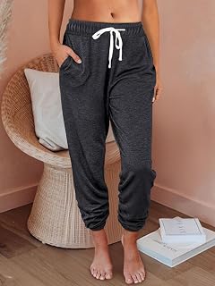 Baggy Travel Sweatpants for Women with Pockets Lounge Casual Pajama Pants Joggers Summer Beach Vacation Clothes Outfits 2025
