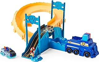 PAW Patrol, True Metal Chase Rescue Track Set with Exclusive Chase Die-Cast Vehicle, 1:55 Scale