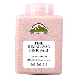 Himalayan Chef Pink Himalayan Salt Fine Grain 5 lbs Plastic Jar - Pure Natural Kosher Non-GMO Mineral-Rich for