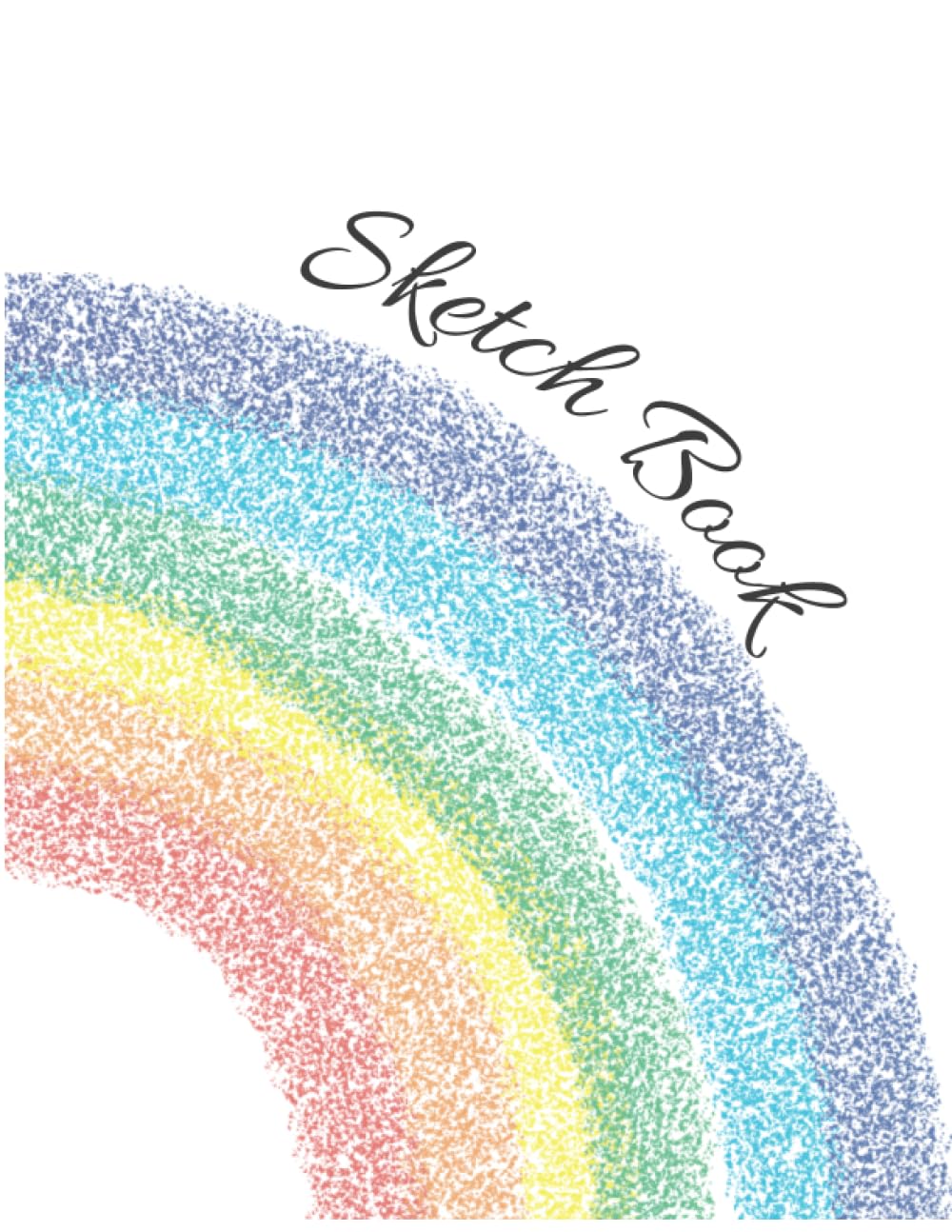 Sketch Book, Doodling, Drawing Pad Large 8.5 X 11"size Multi coloured Rainbow cover design.