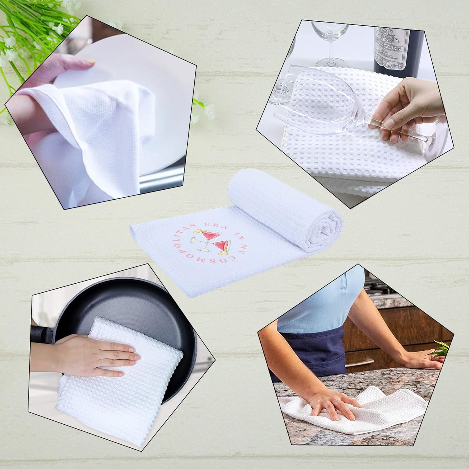 TSOTMO Cocktail Gift Summer Drinking Gift in My Cosmopolitan Era Kitchen Towel Dish Towel Social Club Gift for Women Mother (Cosmopolitan Era Towel) - Image 7