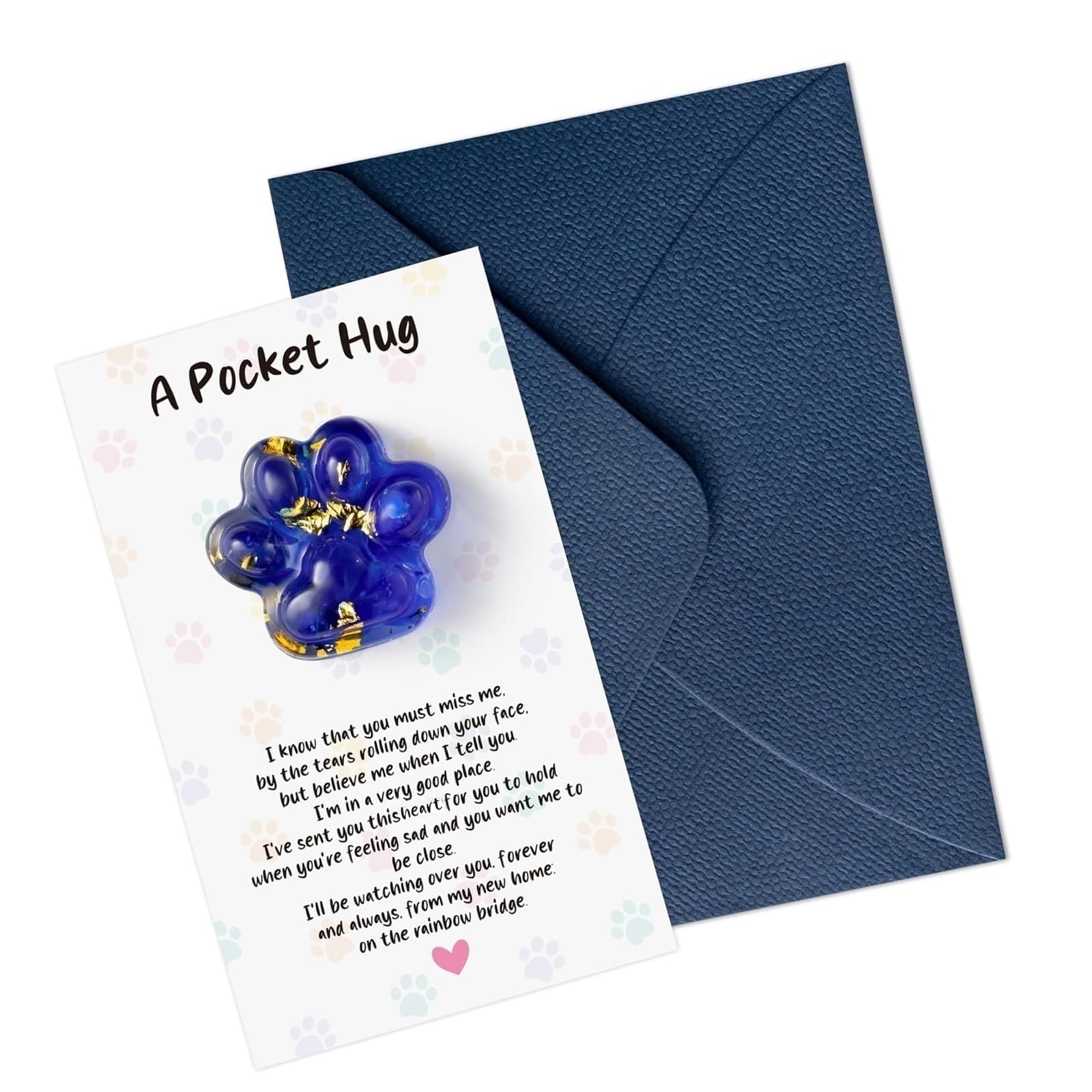 TFAOYS Comforting Pet Memorial Gift Bereavement Comfort Set for Pets and Dog Owners Feature Keepsakes Card and Envelope Memorial Gift
