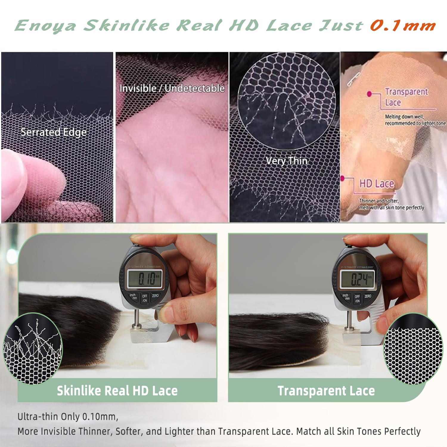 Body Wave Human Hair Frontal HD Lace, Ultra-thin Ear to Ear Pre Plucked Swiss Lace with Small Single Knots and Baby Hair for Women (13x4 HD Lace Frontal, 12")