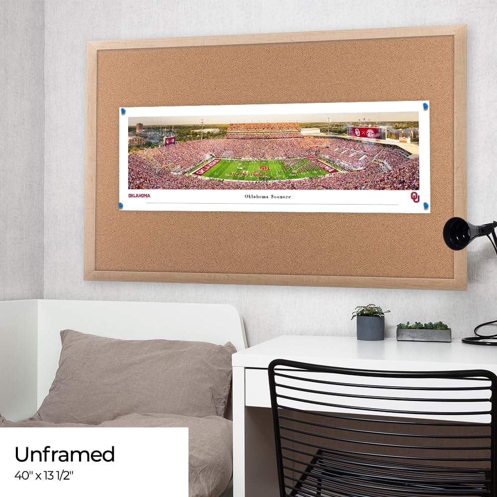 Oklahoma Sooners Football - Unframed Poster by Blakeway Panoramas (40"W x 13.5"H)