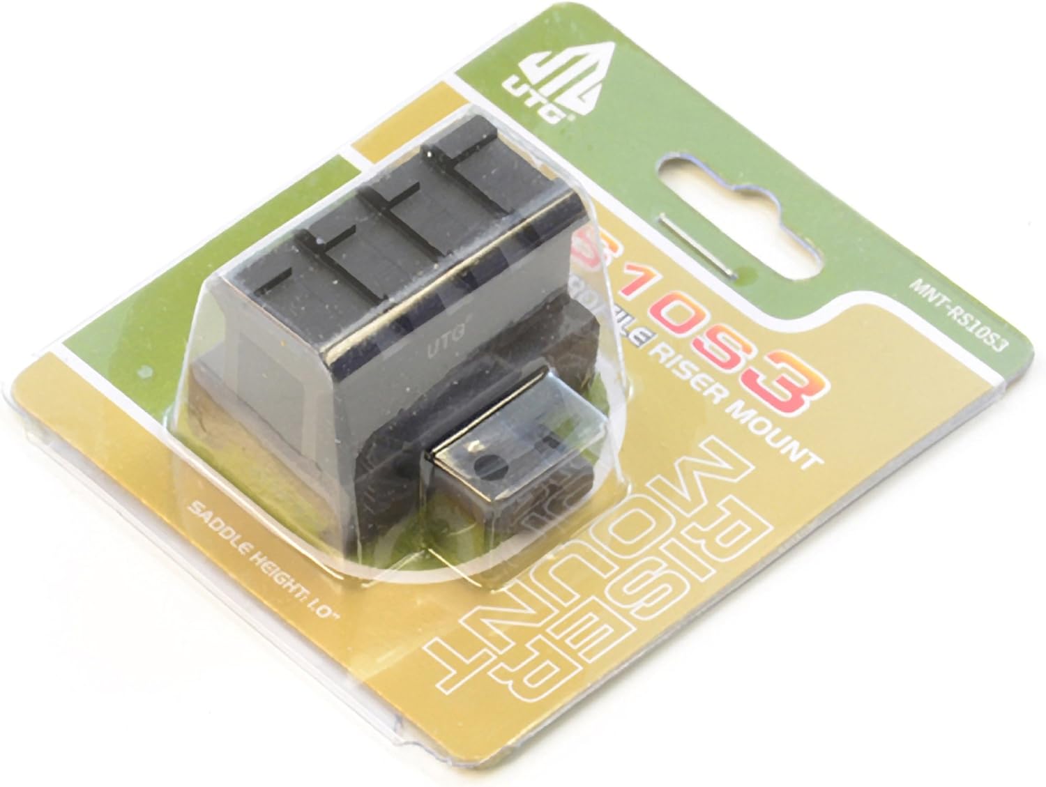 UTG Hi-Profile Compact Riser Mount, 1" High, 3 Slots , Black : Sports & Outdoors