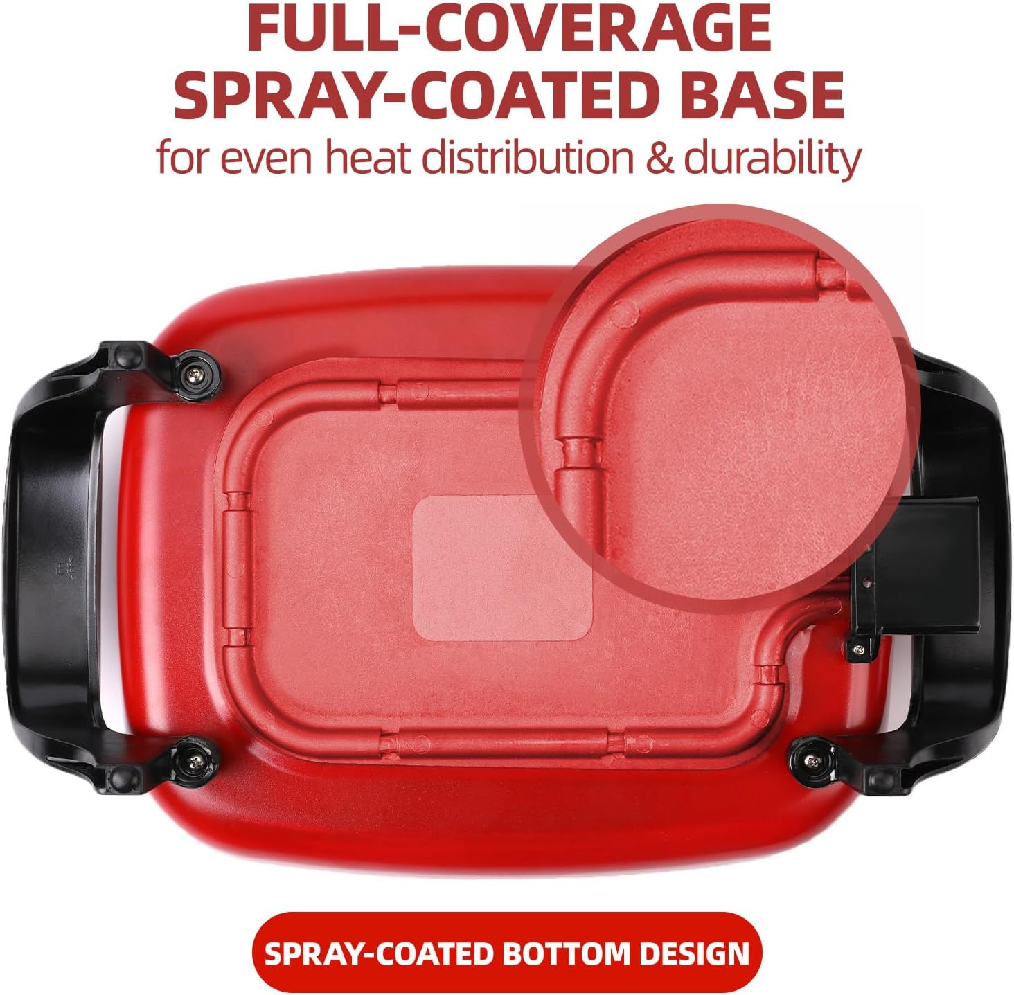 15'' Ceramic Nonstick Electric Skillet with Tempered Vented Glass Lid,Thermostat Control to Prevent Overheating,Removable Easy-to-Clean,Vibrant Red