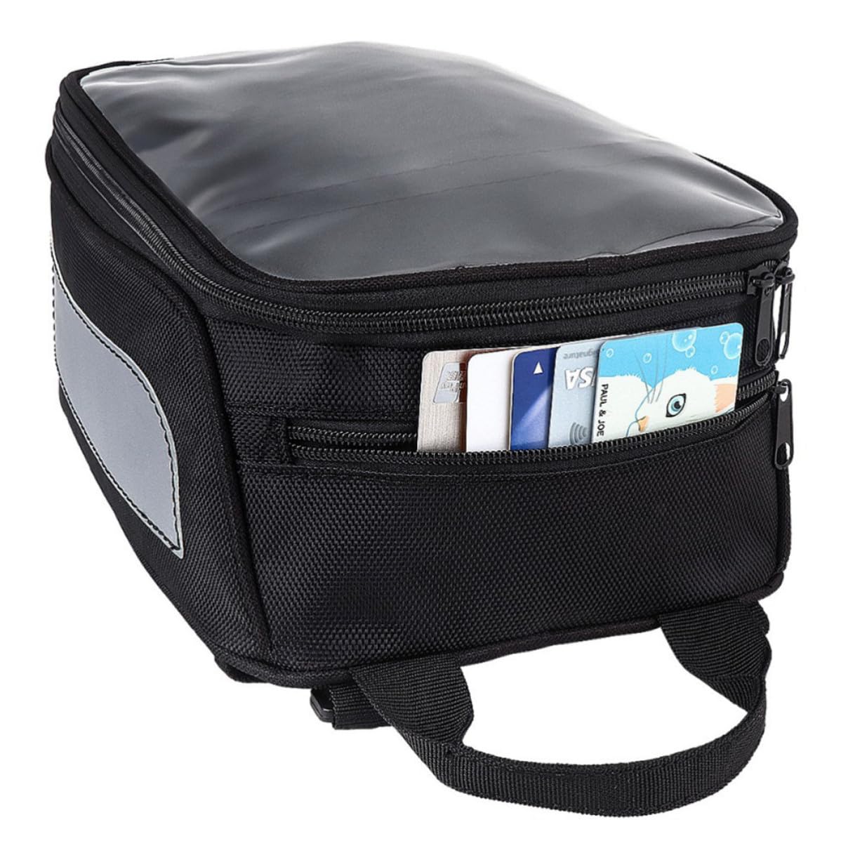 Bolsa de Depósito para Motocicleta Negra de Tela Oxford