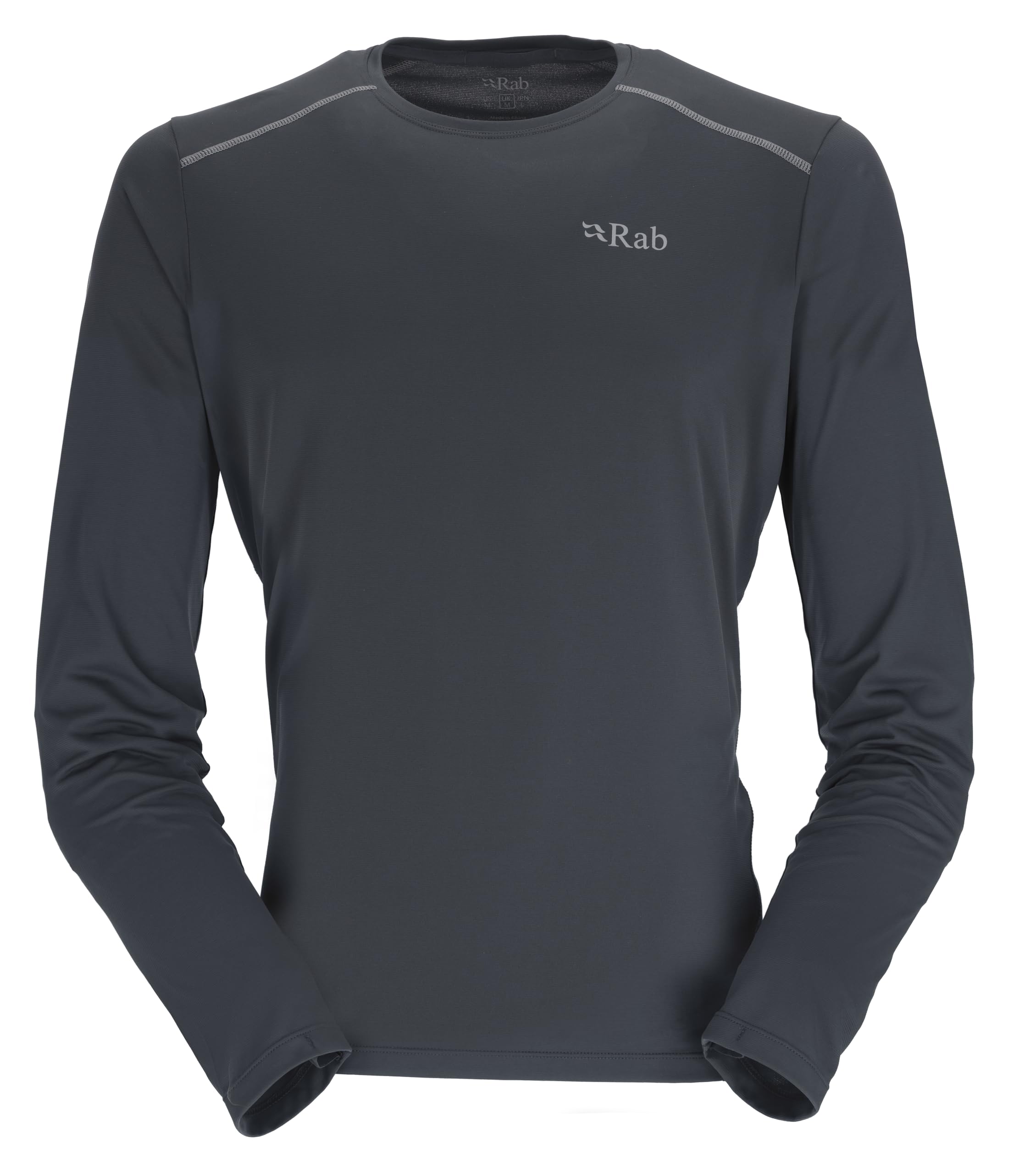 Rab Men's Force LS Tee Lightweight Long-Sleeve T-Shirt for Trekking, Climbing, & Trail Running - Beluga - XX-Large