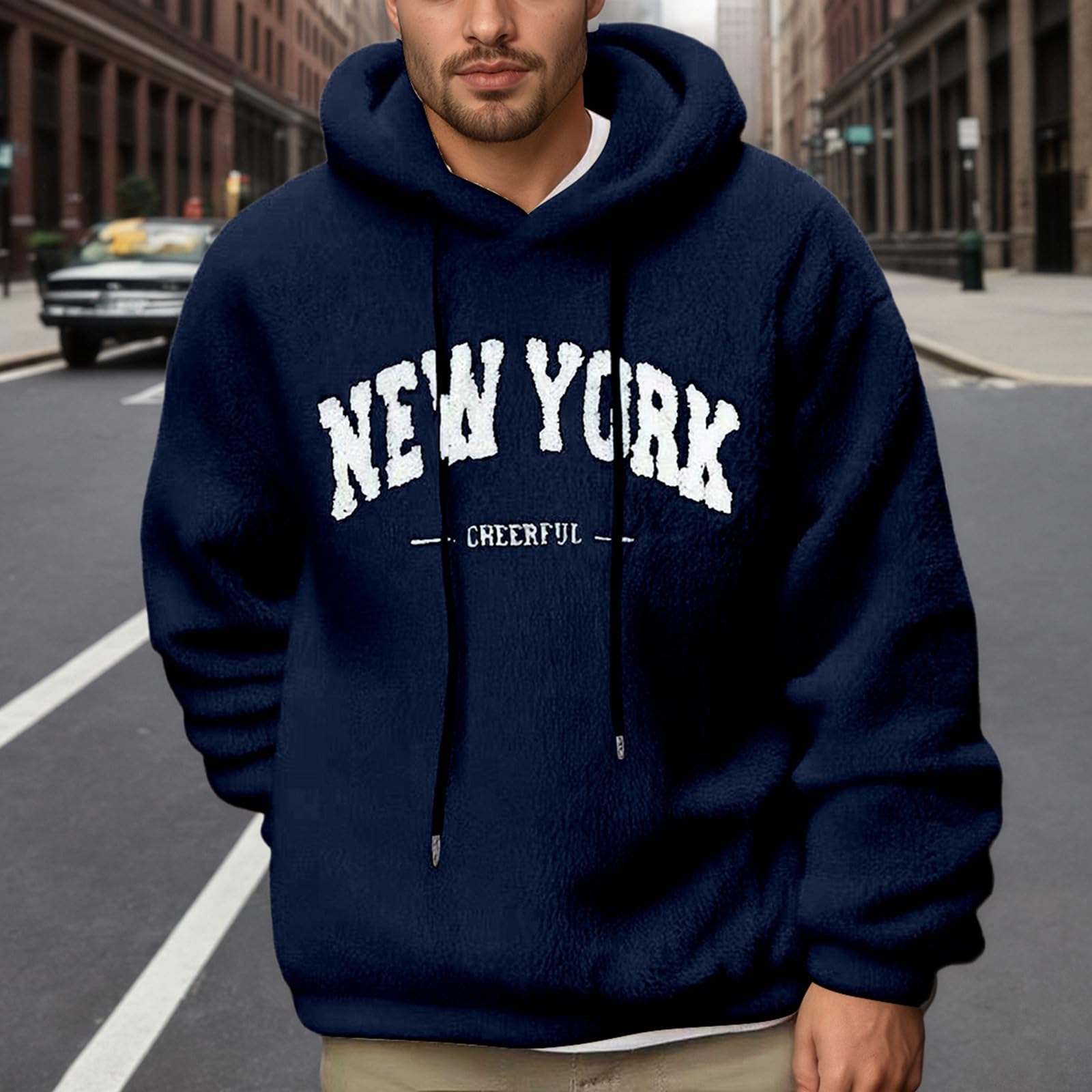 Veste Homme Hiver Sweatshirt Fleece Manches Longues Chaude Zippé Polaire Blouson avec Poches Jacket De Randonnée Gilet