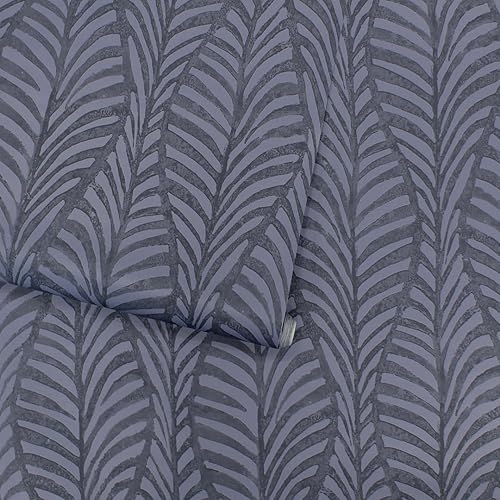 Miniatura 7 de Tempaper Papel tapiz extraíble con hojas con estampado de bloques azules, 20.5 pulgadas x 16.5 pies, fabricado en los Estados Unidos