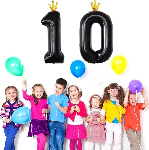 Miniatura 2 de Gifloon Globo número 2 con corona, globos de número grande de 40 pulgadas, suministros de decoración de fiesta de segundo cumpleaños, decoración de
