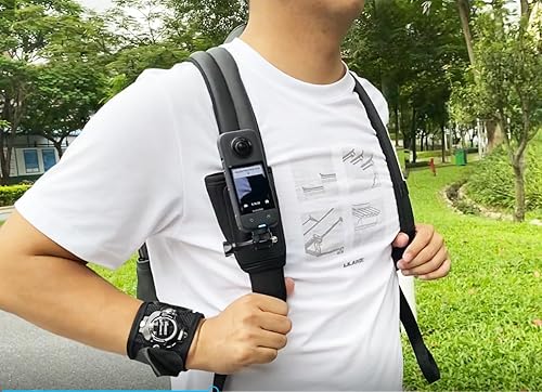 Miniatura 7 de VGSION Kit de accesorios para cámara de montaje en pecho, correa de muñeca, soporte de clip para mochila para Insta360 One X3One X2Insta360 One