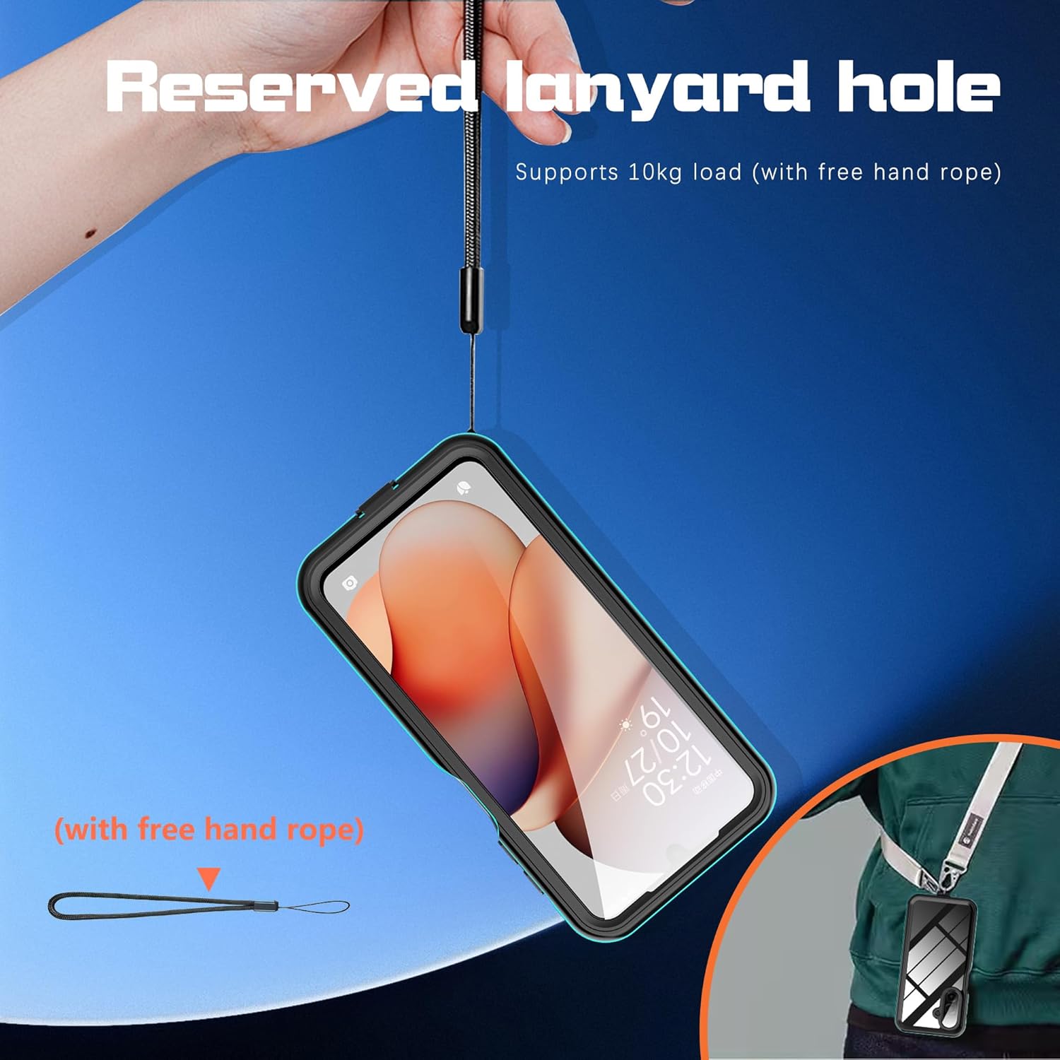 DINGXIN Waterproof Case for Samsung Galaxy A17 5G IP68 Certified Dustproof Shockproof Built-in Screen Protector Full Body Case for Samsung Galaxy A17 5G Blue