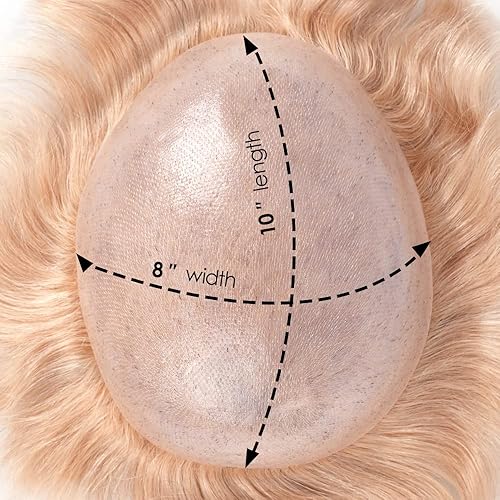 Miniatura 3 de Zakya Toupee - Sistema de cabello humano para hombres de 0.002in, piel fina, densidad media, para hombres, 100% cabello humano europeo, sistema de