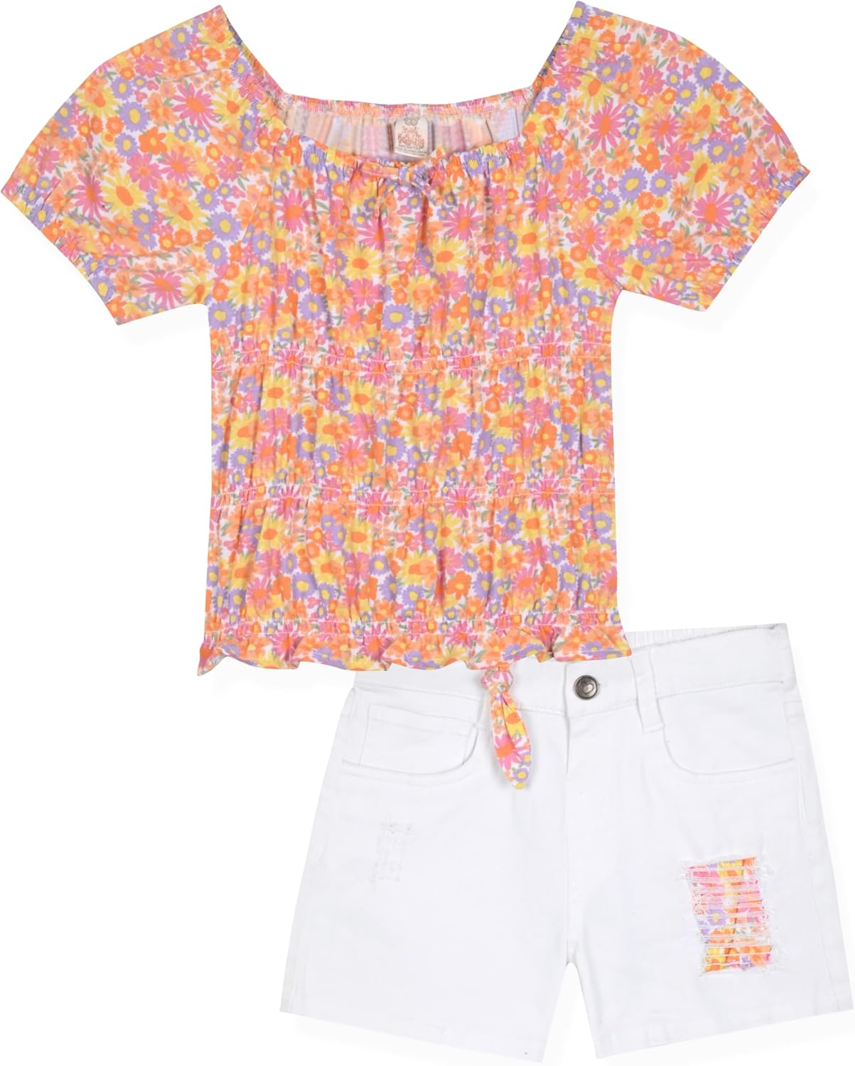 Sweet Butterfly Girls Jeans Short Sets - 2 Piece Girls Clothing Set