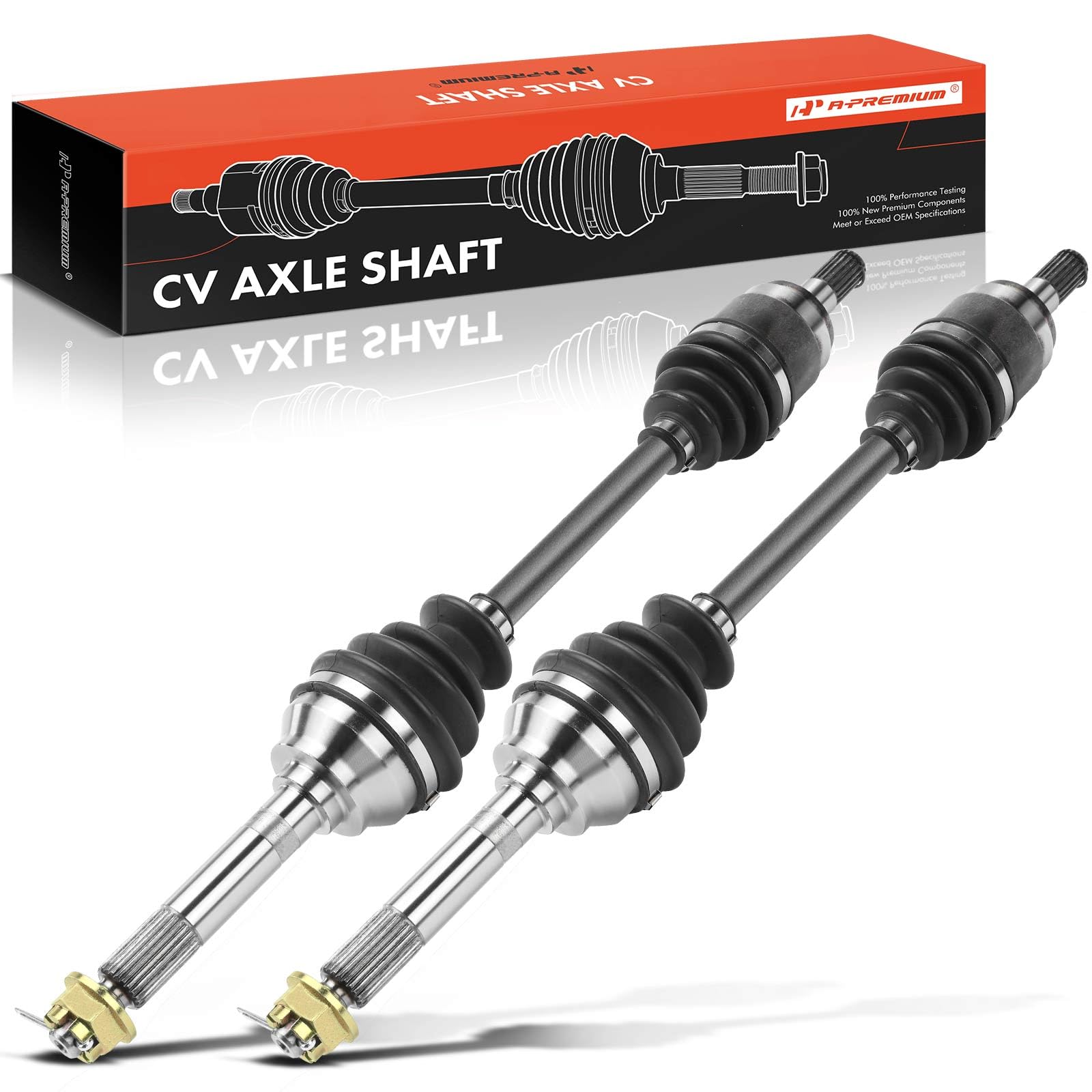 A-Premium Pair Front CV Axle Shafts For Kawasaki Mule 610 (2005-2016) & Mule SX (2017-2021) - Driver & Passenger Side, Replaces 59266-0039