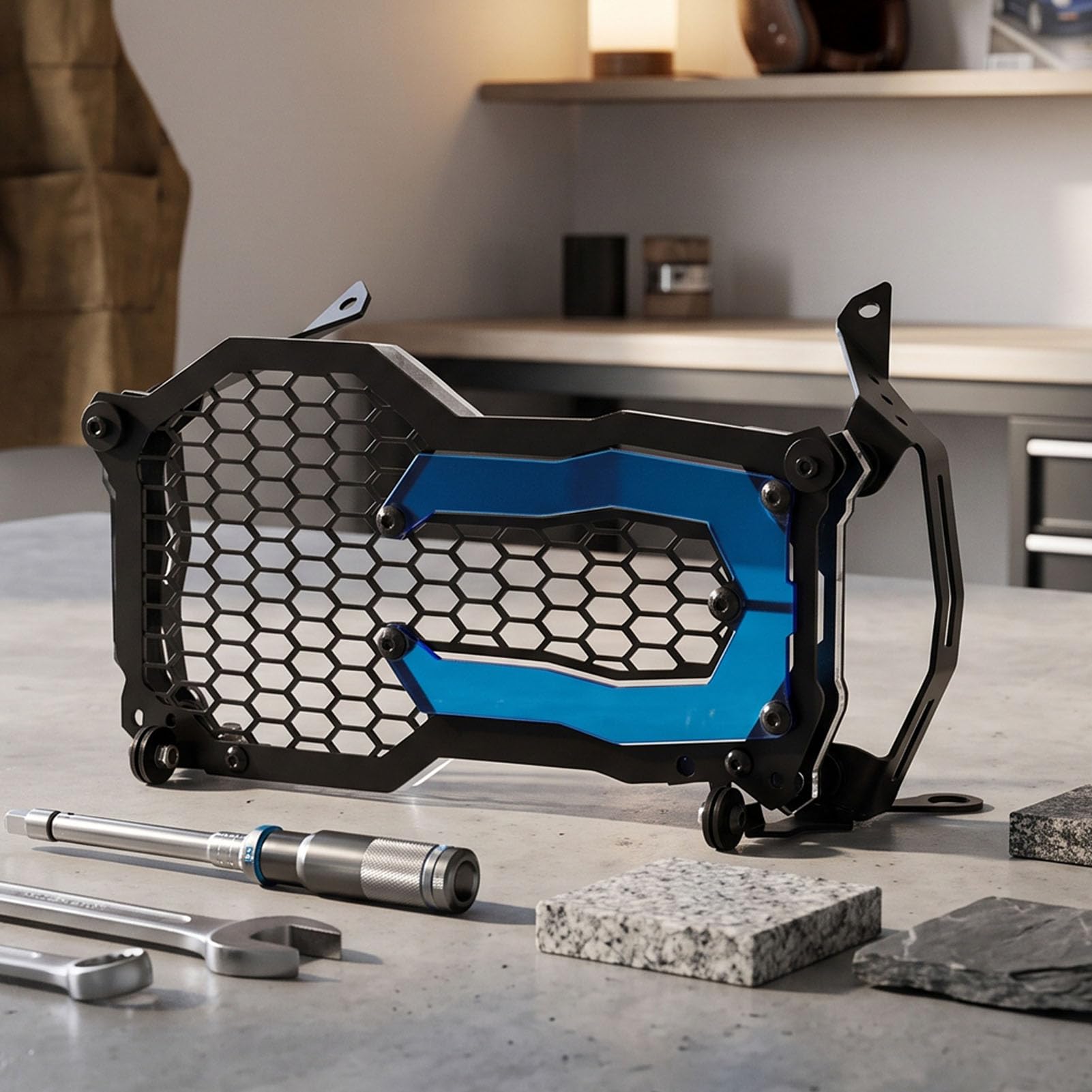 Yctze Osłona Reflektora Motocyklowego 3mm z Poliwęglanu (BLUE)