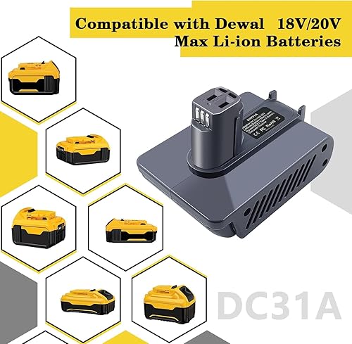 Miniatura 2 de TPDL Adaptador para batería Dewalt a Dyson tipo A DC31 DC34 DC35 DC44 DC45 para aspiradora inalámbrica de mano Dyson Animal 917083-01 (no compatible